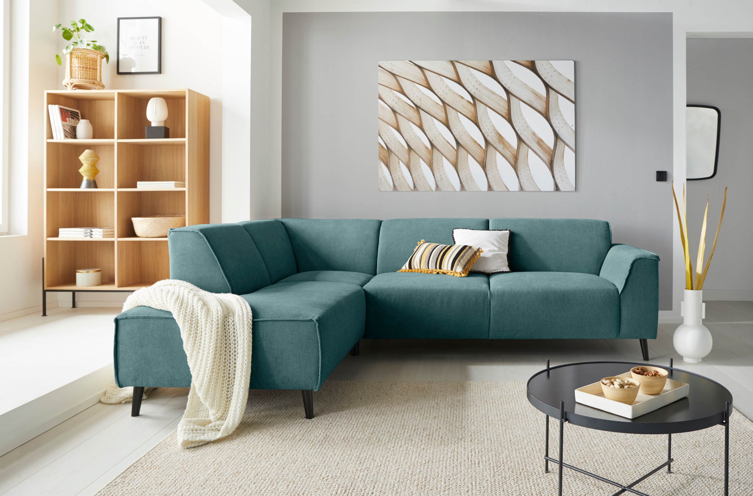 DOMO collection Ecksofa »Amora, bequem und zeitlos, L-Form«, mit Federkern günstig online kaufen