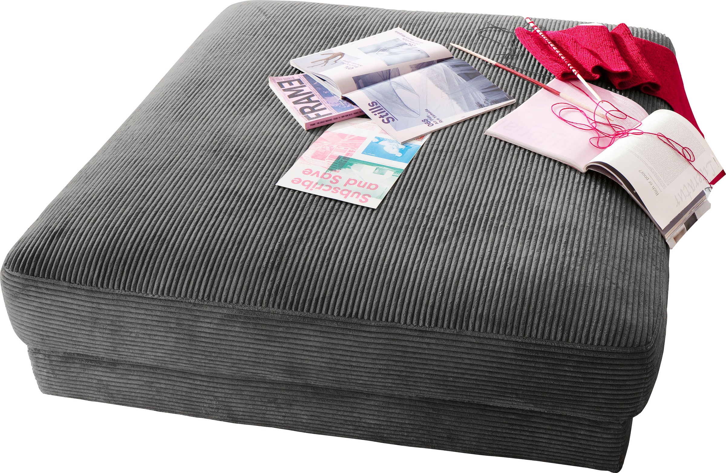Places of Style Hocker »Enisa«, passend zum "Enisa"-Sofa, Bezug in Cord günstig online kaufen