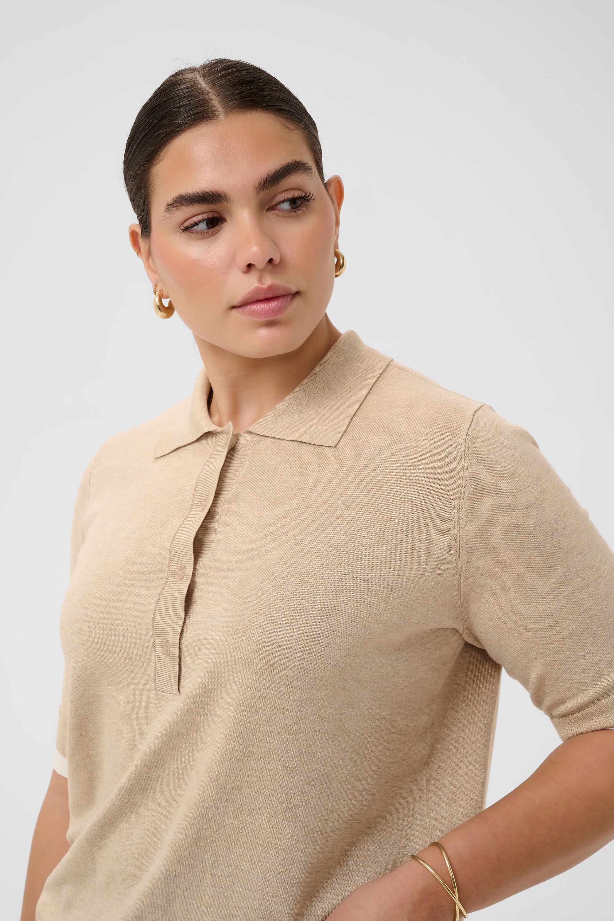 KAFFE Curve Blusentop »Damen Poloshirt KClizzy«