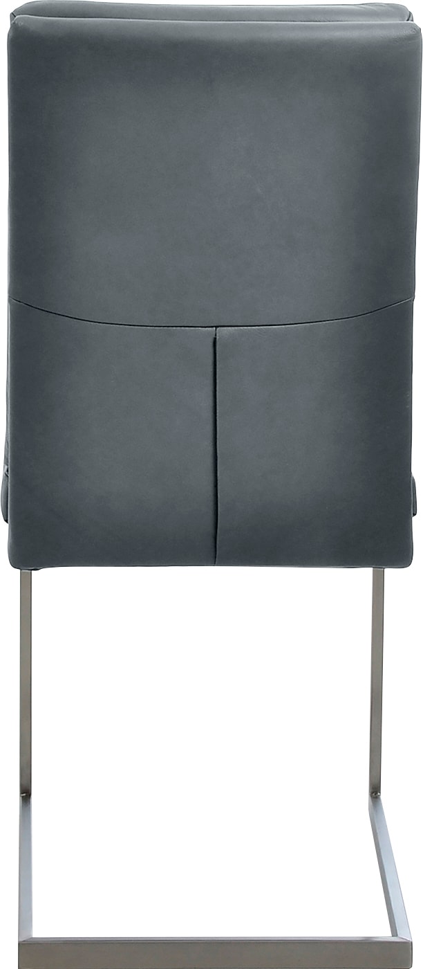 K+W Komfort & Wohnen Freischwinger, Leder CLOUD, stabiles Hochkantrohr, Untergestell in Edelstahloptik oder schwarz