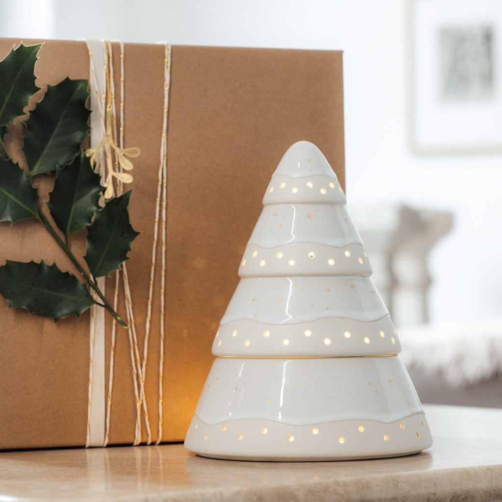 like. by Villeroy & Boch Weihnachtsfigur »Windlicht Baum Winter Glow ø 14,6 cm beige«