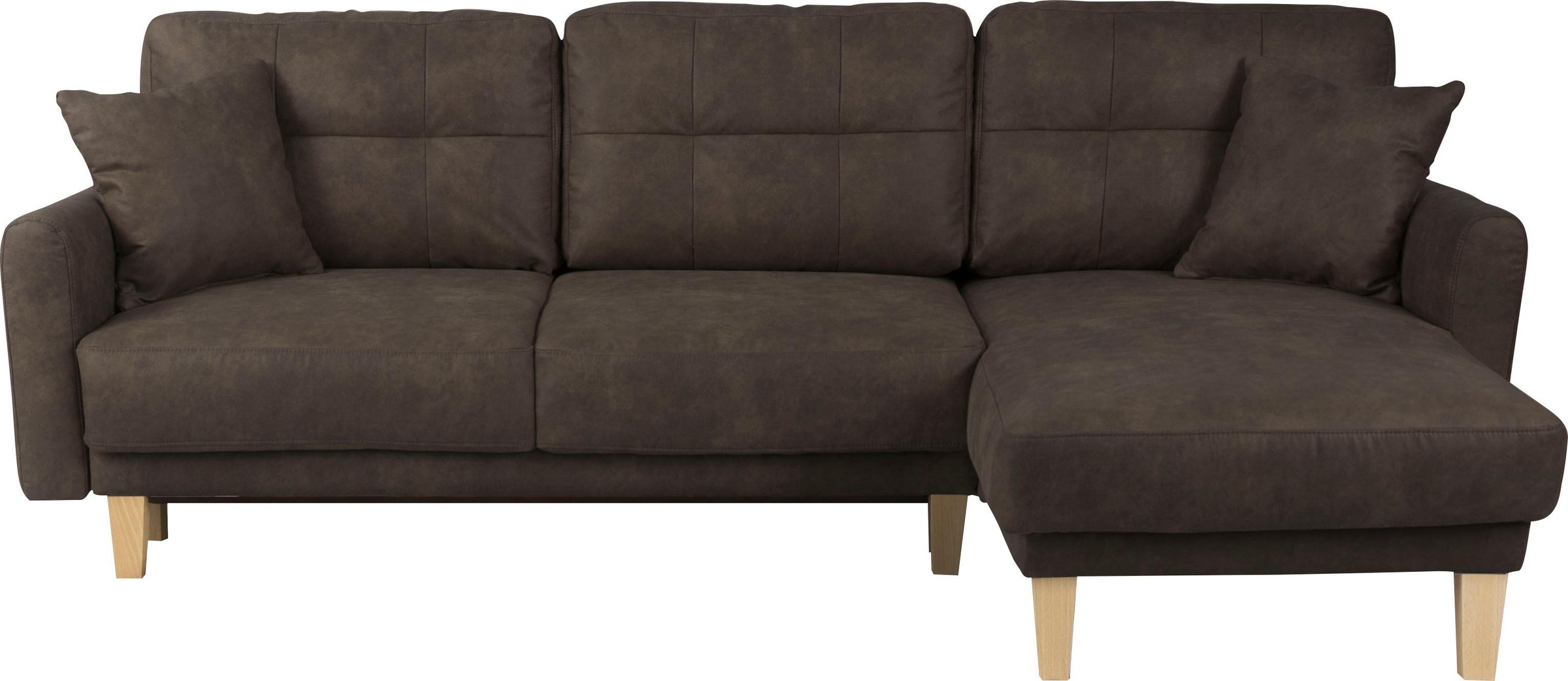 Home affaire Ecksofa »TRIPLO optionale Schlafsofa mit Bettkasten, Maße B/T/H: 234/164/89 cm«, L-Form wahlweise mit Bettfunktion - Liegefläche 132x210 cm