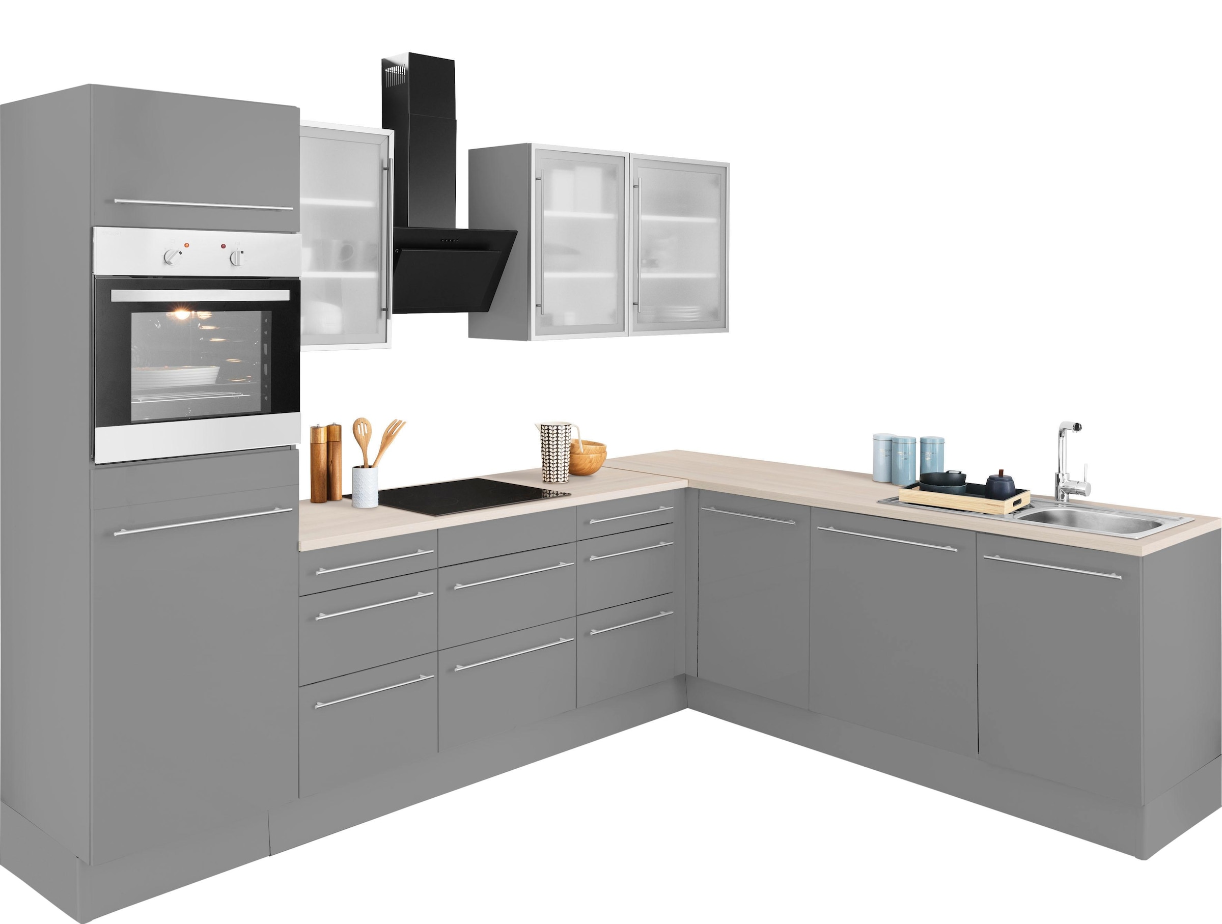 OPTIFIT Winkelküche »Bern« Stellbreite 285x225 cm, wahlweise mit E-Geräten