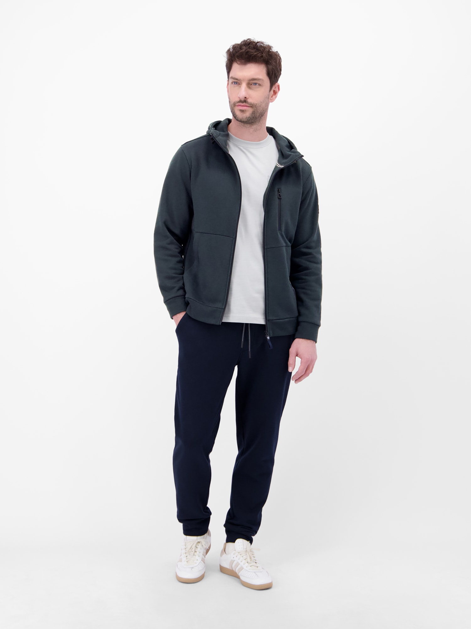 LERROS Kapuzensweatjacke »Sweatjacke im Hoodie-Look aus Mischgewebe«