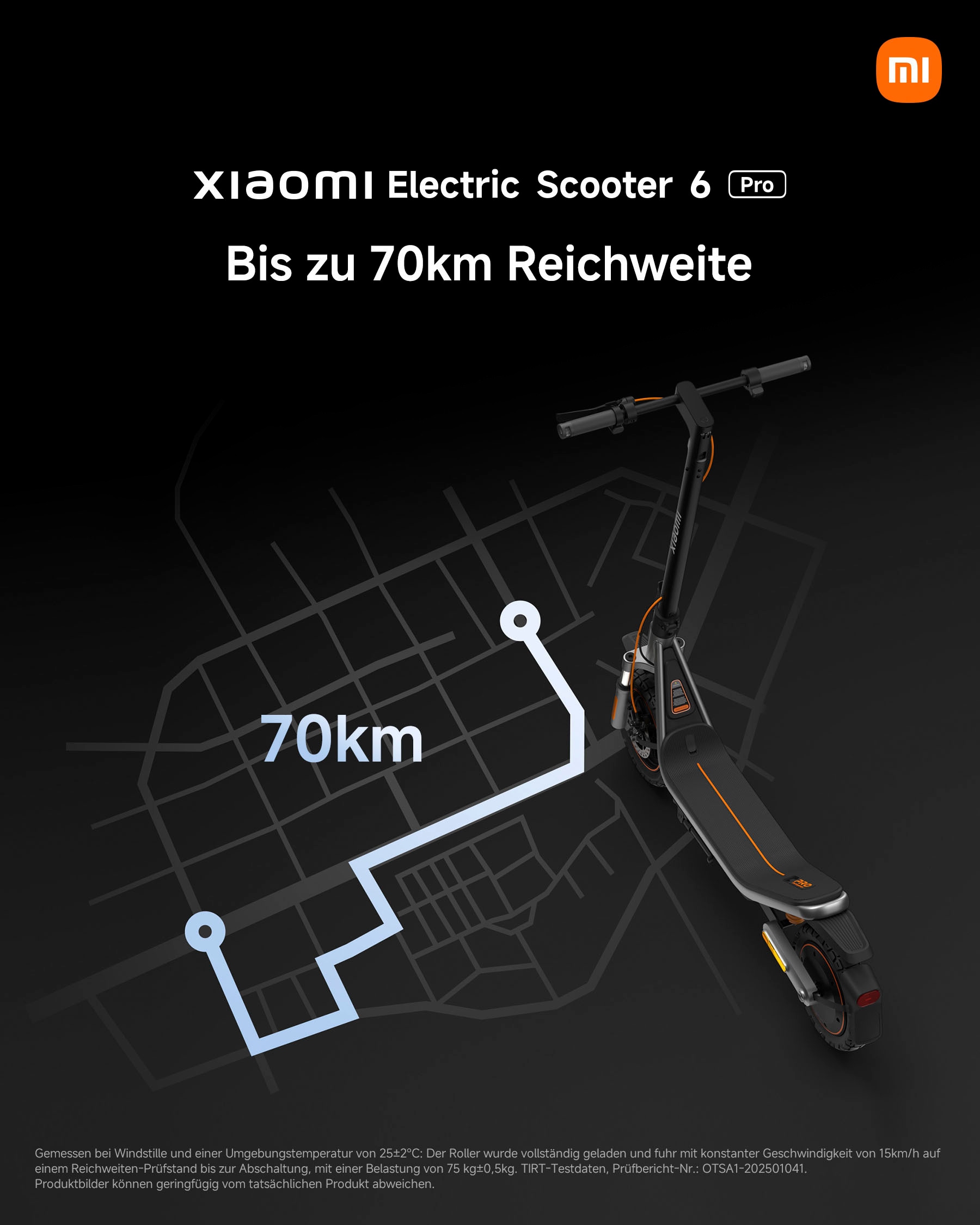 Xiaomi E-Scooter »Electric Scooter 6 Pro DE« 20 km/h 70 km