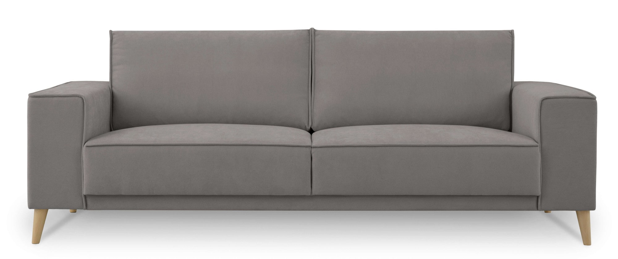 OTTO home 3-Sitzer »Oland Skandi, weicher Chenille-Stoff« 224 cm, Wellenunterfederung, Skandi-Design, Massivholzfüße