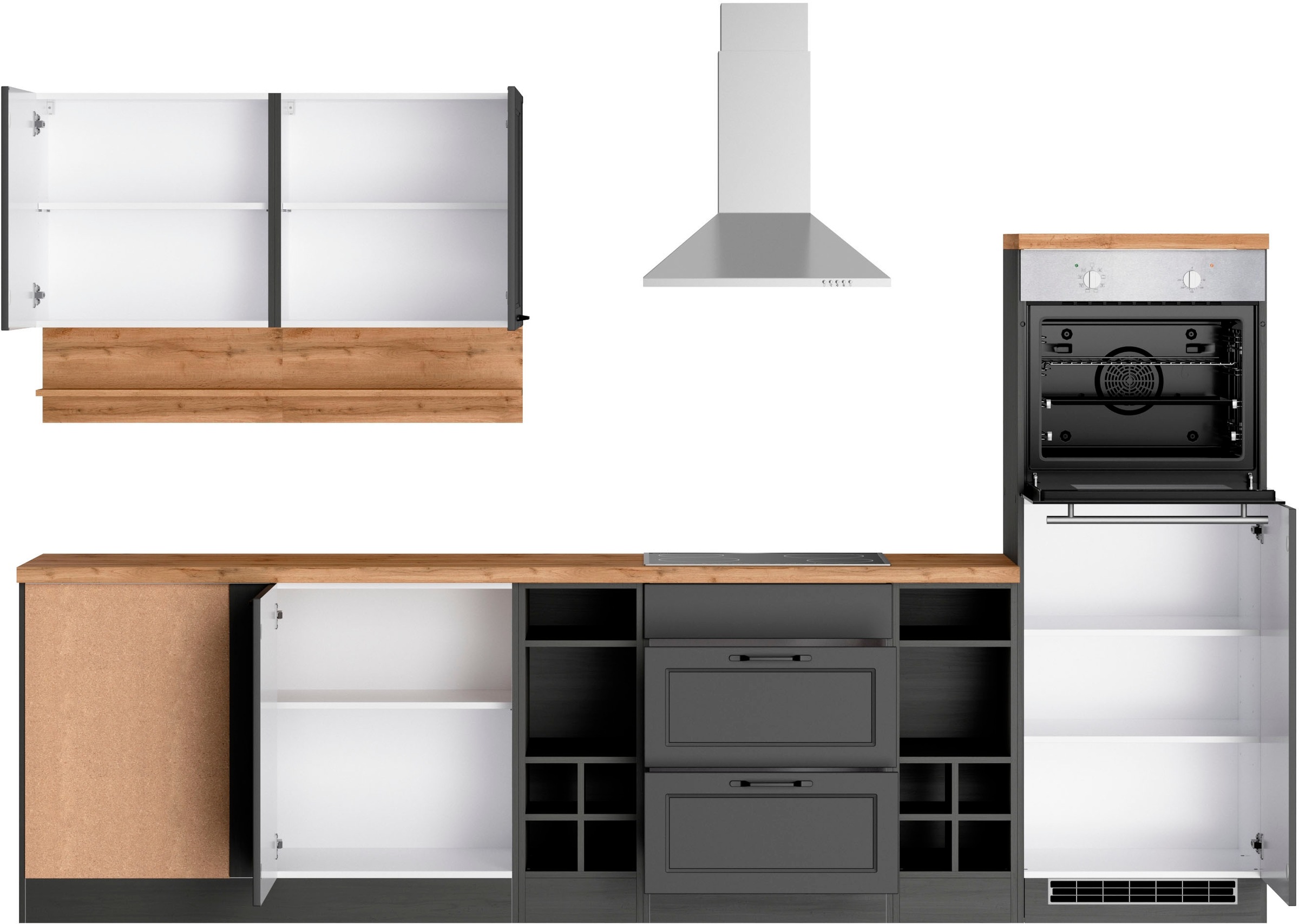 KOCHSTATION Winkelküche "KS-Lana", Stellbreite 240/300 cm, wahlweise mit E- günstig online kaufen