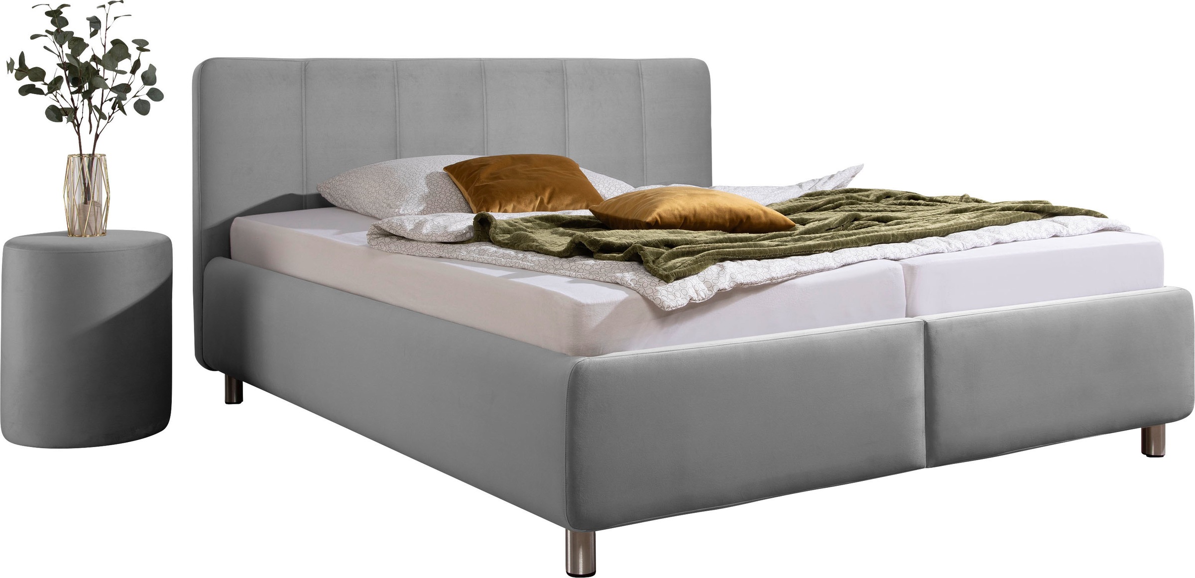 Maintal Polsterbett »Wiesenblick, in Samt &Struktur erhältlich« mit Bettkas günstig online kaufen