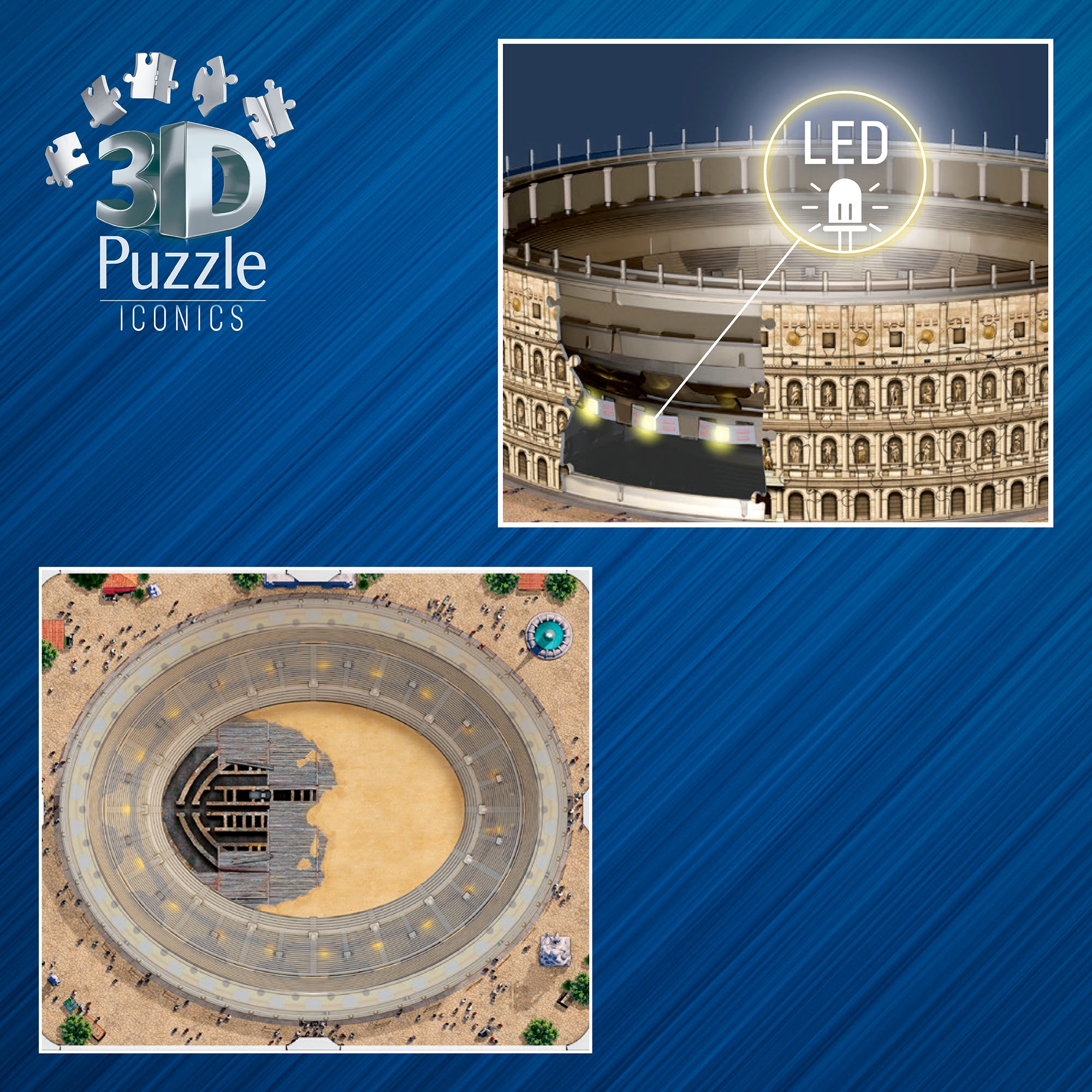 Ravensburger 3D-Puzzle »Iconics: Kolosseum Rom - mit Licht«, Made in Europe