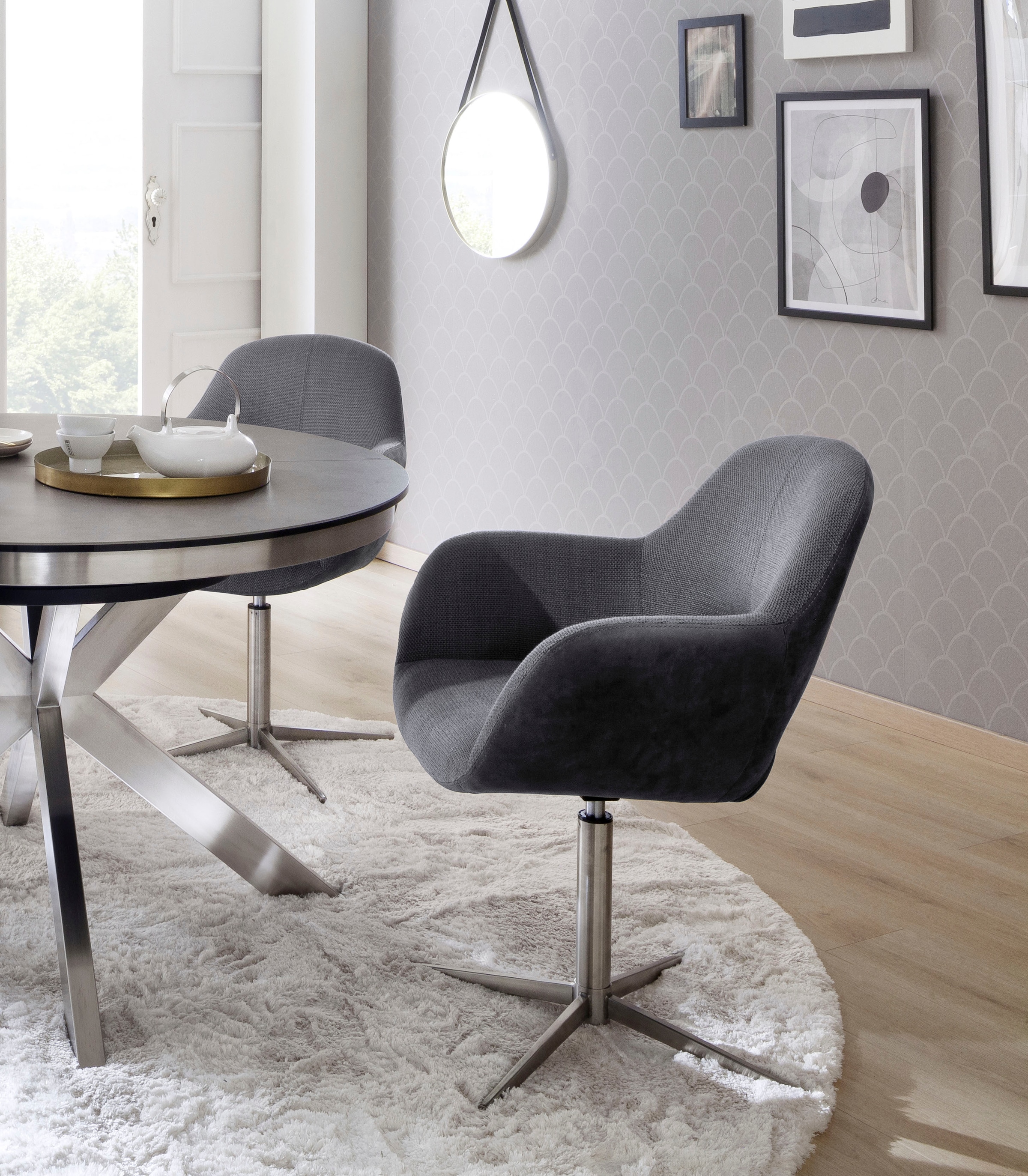 MCA furniture Esszimmerstuhl »Melrose«, (Set), 2 St., Stuhl 360°drehbar mit günstig online kaufen