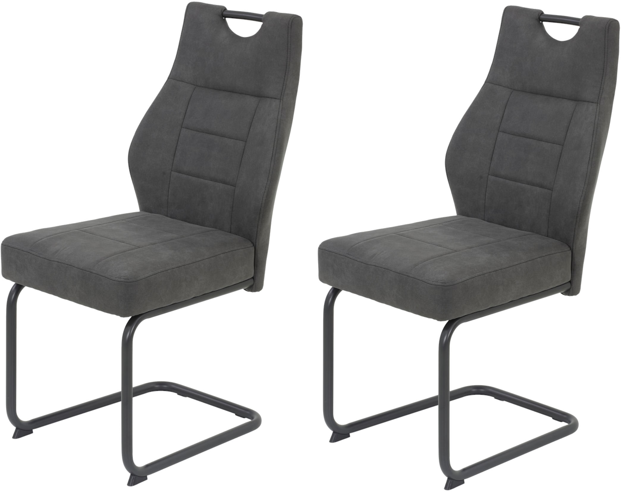 HELA Esszimmerstuhl »Linda S Schwingstuhl BESTSELLER«, (Set), 2 St., Microfaser, mit Taschenfederkern Sitz, mit 140KG belastbar, Freischwinger