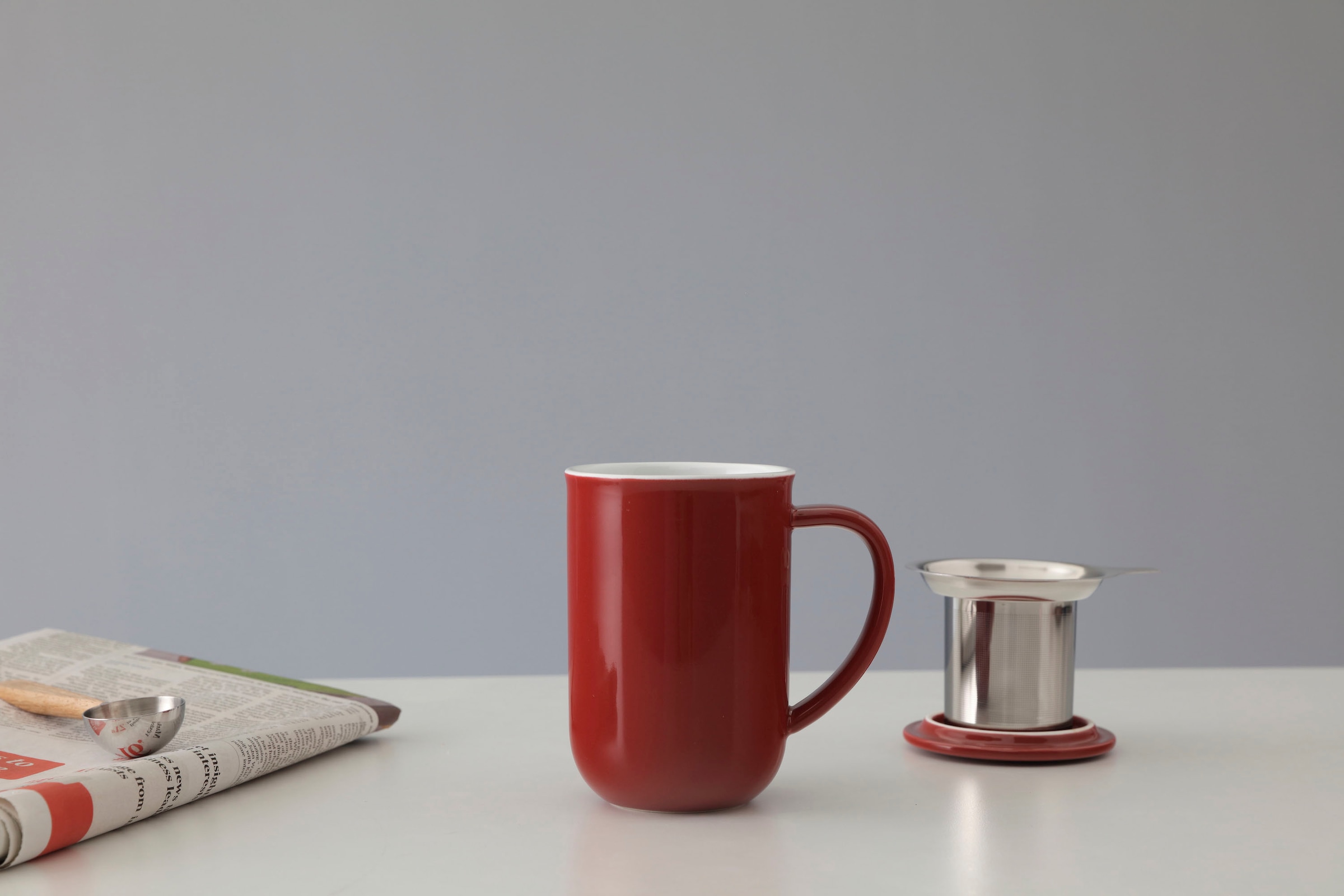 VIVA SCANDINAVIA Tasse »Balance«, Porzellan, mit Teesieb und Deckel, 500 ml