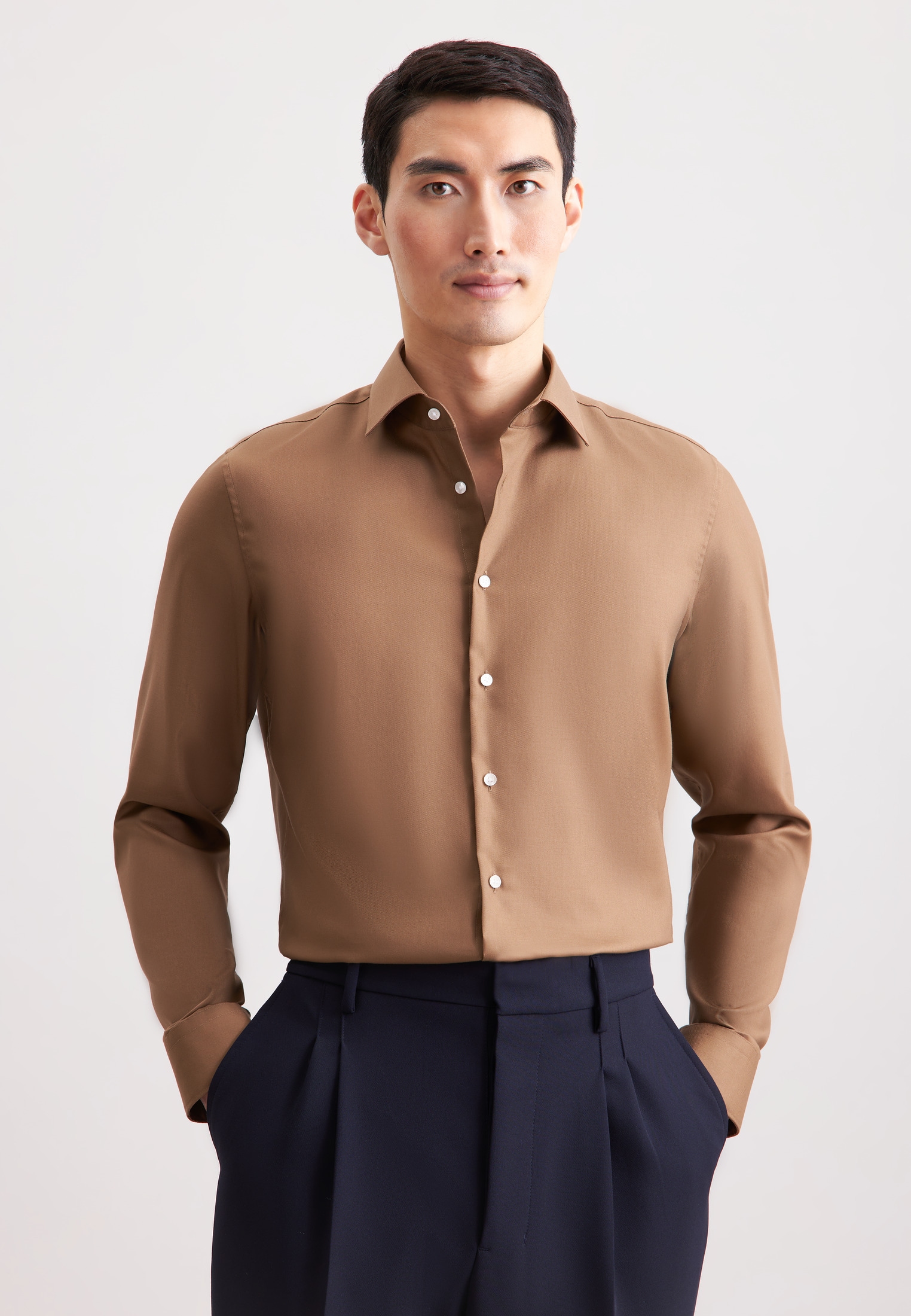 seidensticker Businesshemd »Schwarze Rose« Slim 1/1 Kentkragen Uni