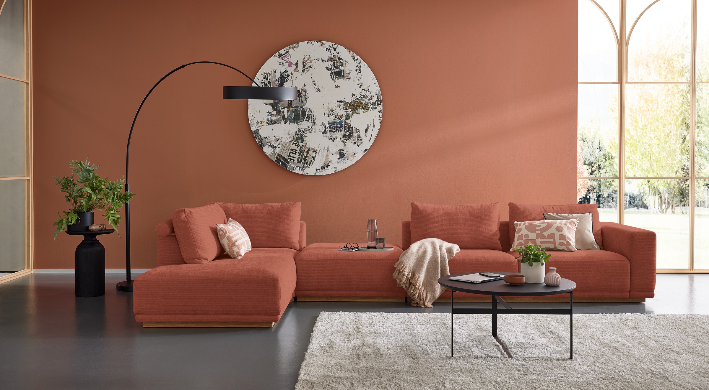 Musterring Wohnlandschaft Anreihsofa mit Armlehne rechts, Eckteil links mit günstig online kaufen