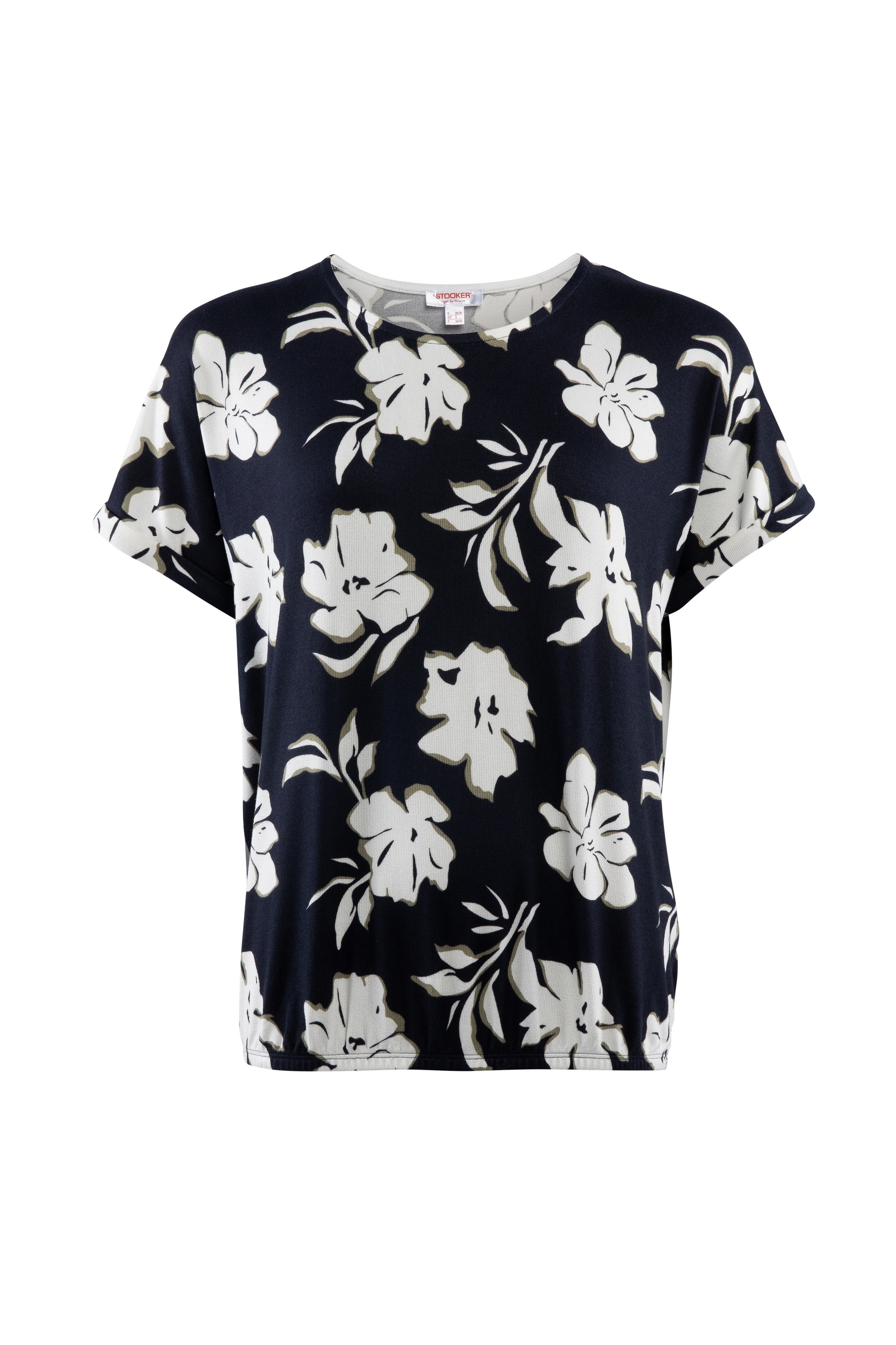 STOOKER WOMEN Kurzarmshirt »STCLEA Print T-Shirt« Regular Fit T-Shirt Spitzen- Shirt für Damen