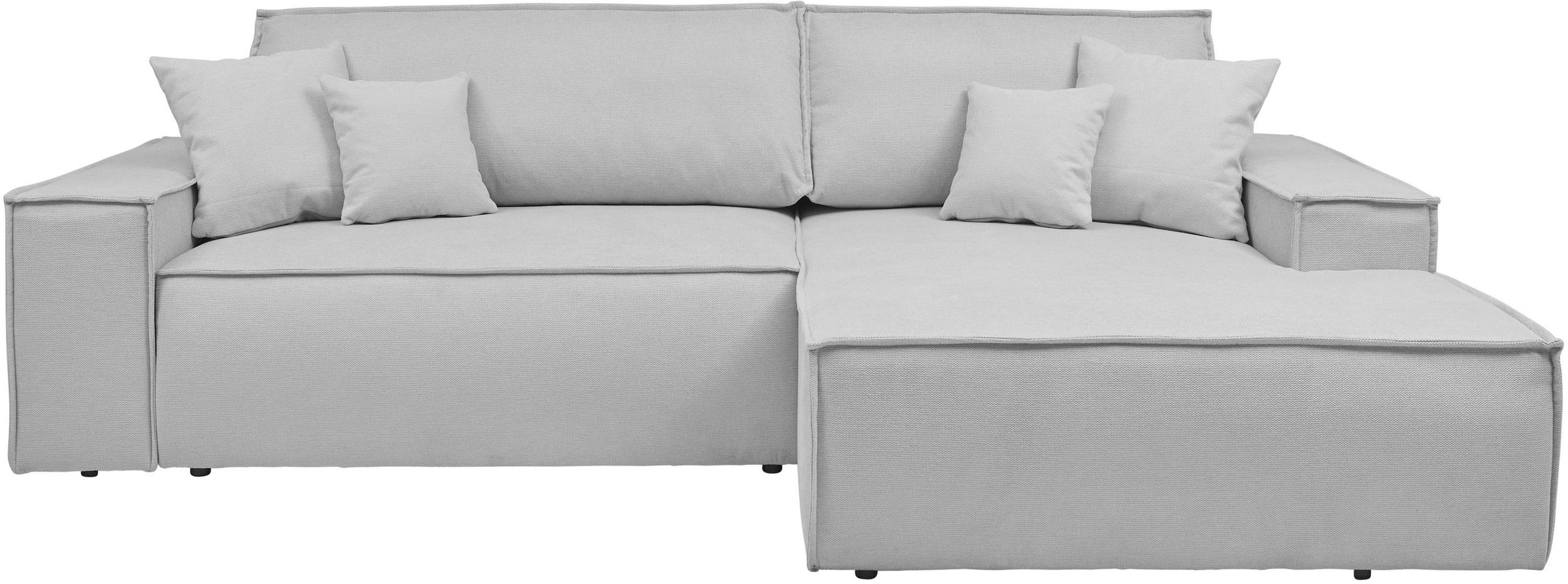 andas Ecksofa »Finnley Schlafsofa 267 cm in Bouclé, Struktur fein u. Cord, günstig online kaufen
