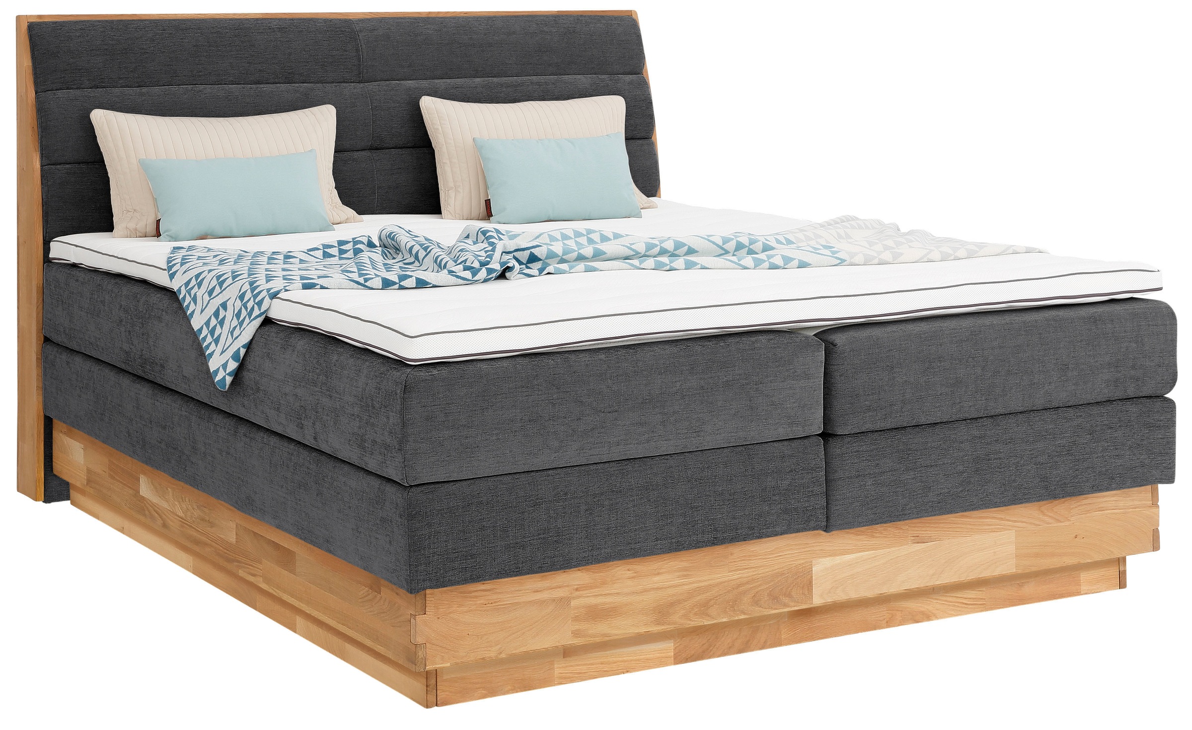 OTTO products Boxspringbett »Jenna«, ohne LED-Beleuchtung, mit zertifiziert günstig online kaufen