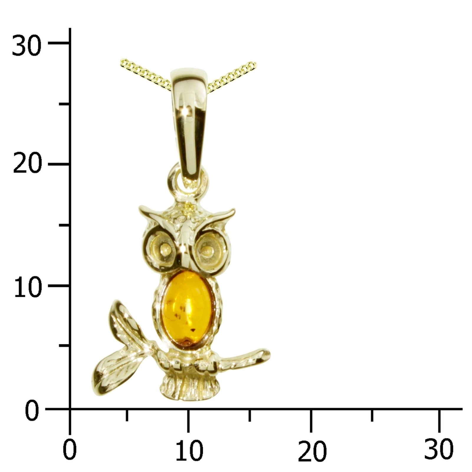 OSTSEE-SCHMUCK Kette mit Anhänger »Ostsee-Schmuck Kette mit Anhänger Eule Kette mit Anhänger Eule«, (2 tlg.)