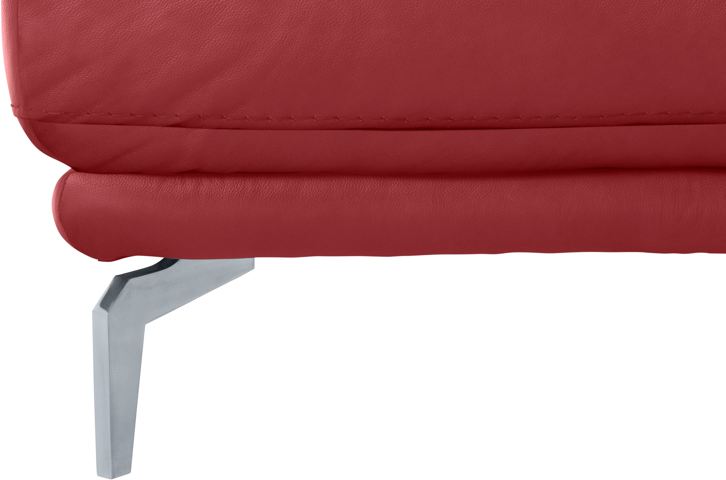W.SCHILLIG Hocker »montanaa«, mit Metallfüßen in Silber matt, Breite 71 cm