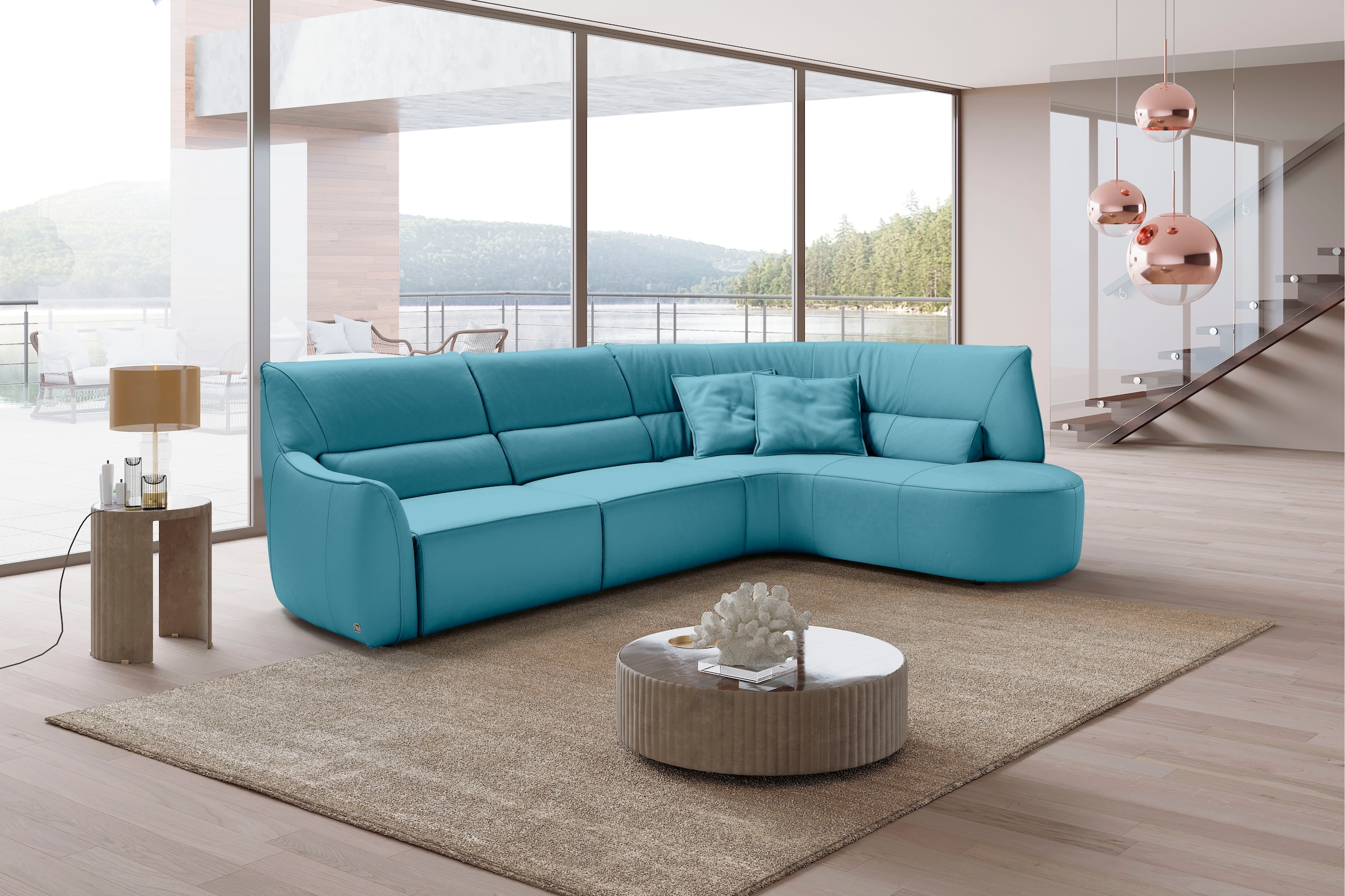 Egoitaliano Ecksofa »Puffy, extravagant & edel, Retro Designsofa, hoher Sit günstig online kaufen