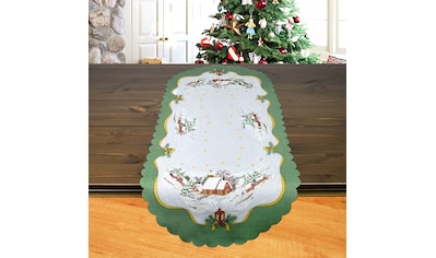 Delindo Lifestyle Tischläufer »Weihnachtskirche«, gedrucktes Design, blickdichter Stoff kaufen