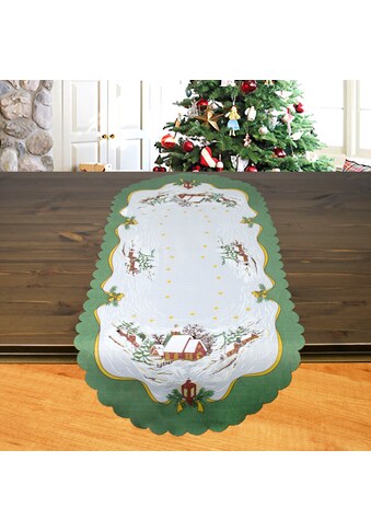 Delindo Lifestyle Tischläufer »Weihnachtskirche«, gedrucktes Design, blickdichter Stoff kaufen