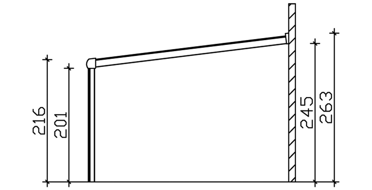 Skanholz Terrassendach »Monza«, BxT: 648x357