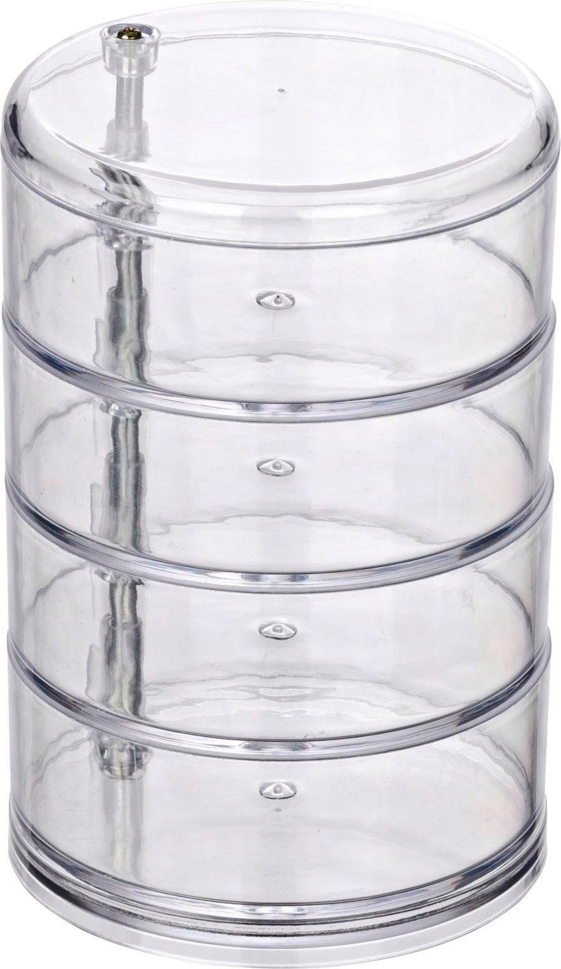 WENKO Badorganizer »Tower«, Kosmetik-Aufbewahrung mit 4 Fächern, transparent