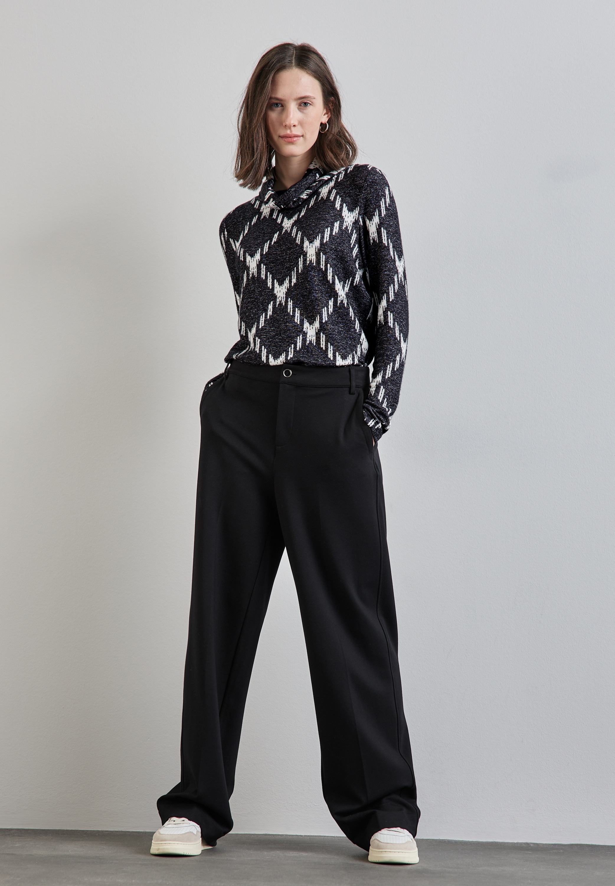 STREET ONE Langarmshirt, mit Rollkragen