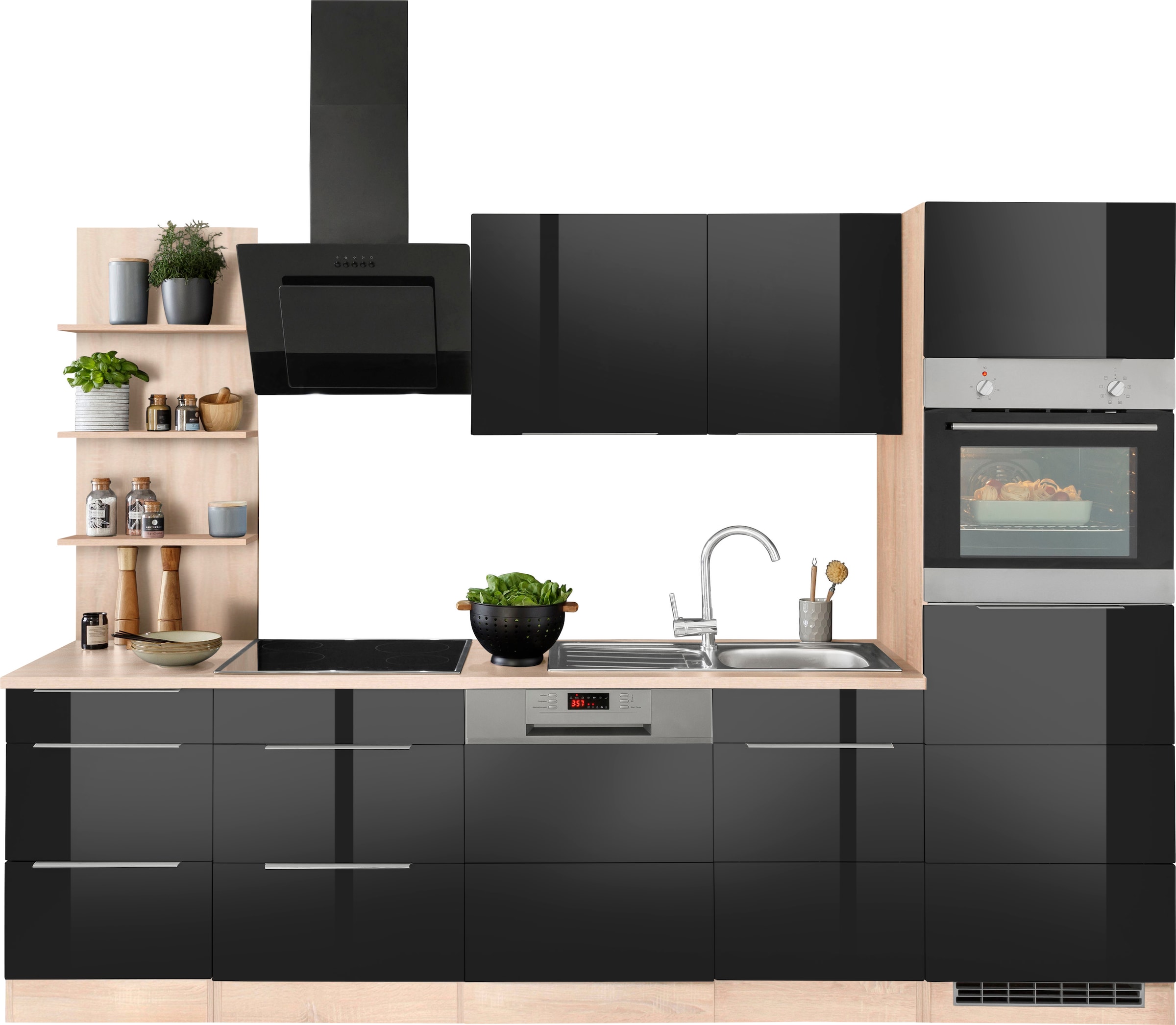 KOCHSTATION Küchenzeile "KS-Brindisi Breite 280 cm" wahlweise mit E-Geräten günstig online kaufen