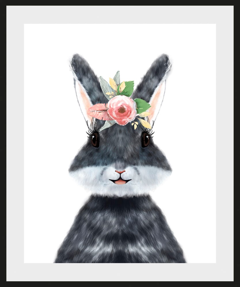 queence Bild »Albino«, Hase-Hasen-Haustiere-Kunst-Ostern-Blumen, (1 St.), H günstig online kaufen