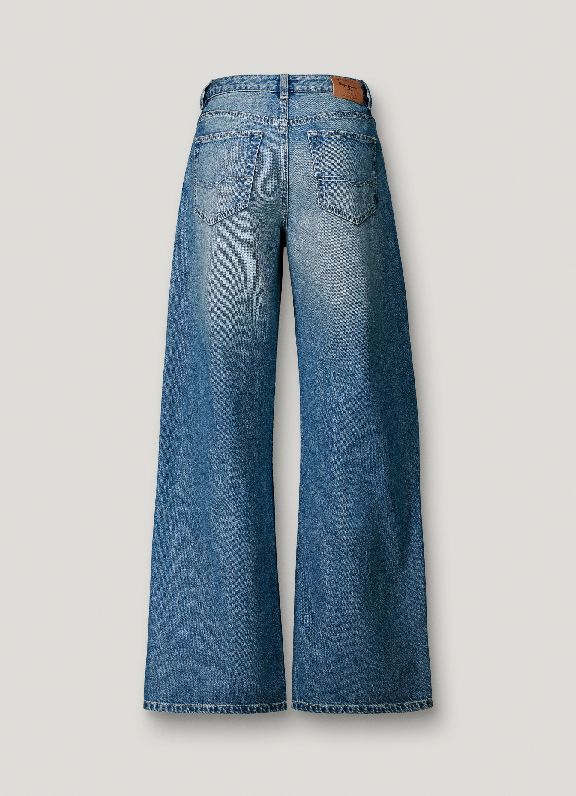 Pepe Jeans Weite Jeans »LINA MW WIDE LEG VERDE BLU« aus Baumwoll-Denim, mittlere Leibhöhe