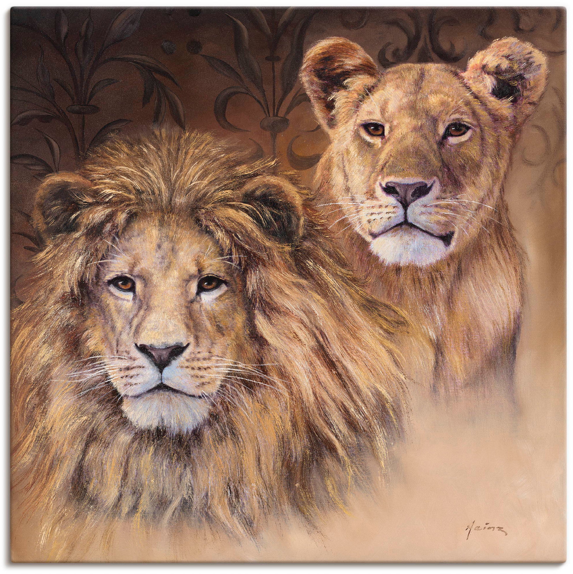Artland Wandbild »Löwen«, Wildtiere, (1 St.), als Alubild, Outdoorbild, Leinwandbild, Poster, Wandaufkleber