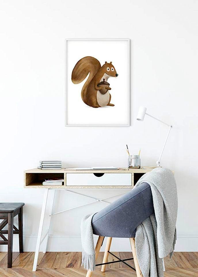 Komar Bild »Cute Animal Squirrel«, Tiere, (1 St.), Wandbild zur Dekoration - ohne Rahmen