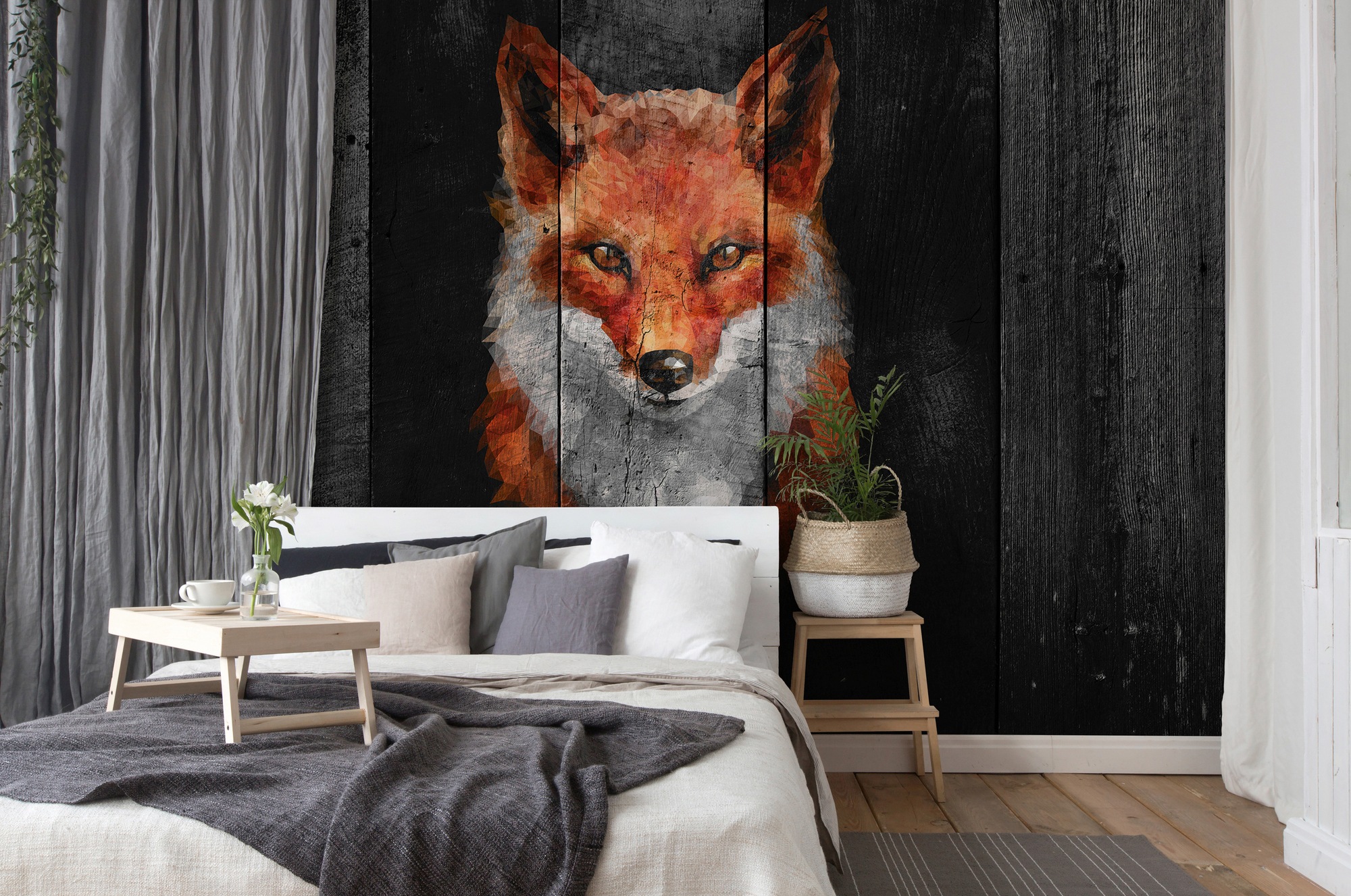 Architects Paper Fototapete »Atelier 47 Polygon Fox 2« Holz glatt Vlies, Wa günstig online kaufen