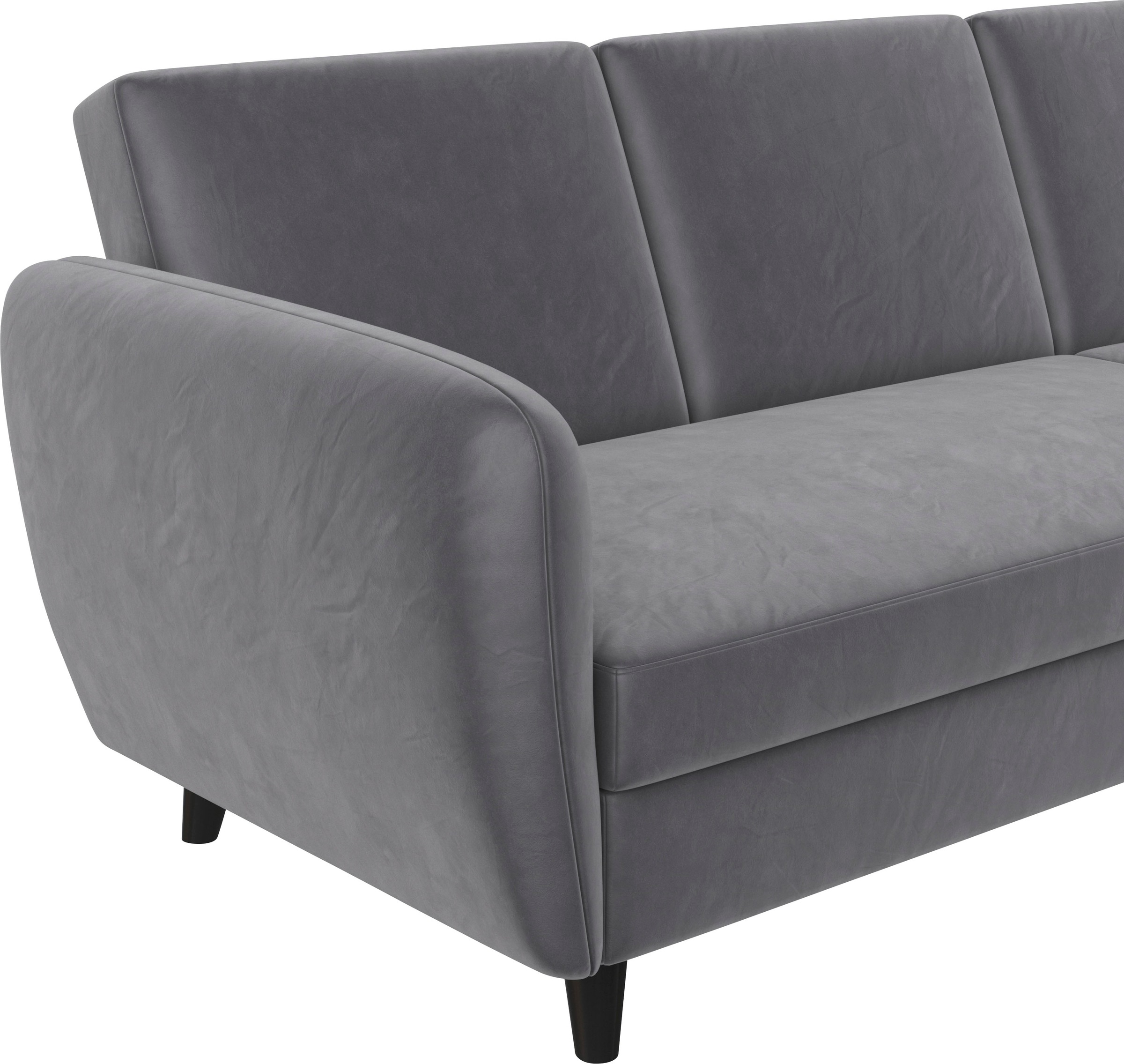 Dorel Home Ecksofa »Perry, L-Form,« Rückenlehne, verschiedene Farbvarianten, Sitzhöhe 43 cm, Breite 219 cm