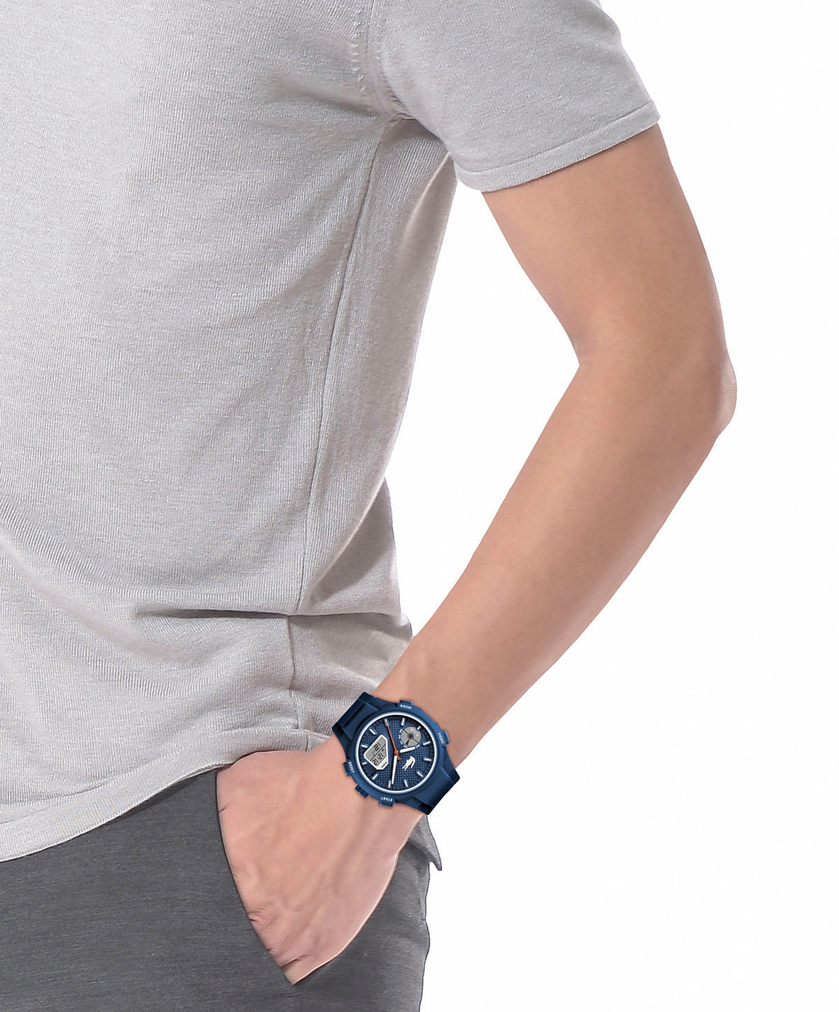 Lacoste Quarzuhr »LC33«, Armbanduhr, Herrenuhr, Silikonarmband, analog, digital