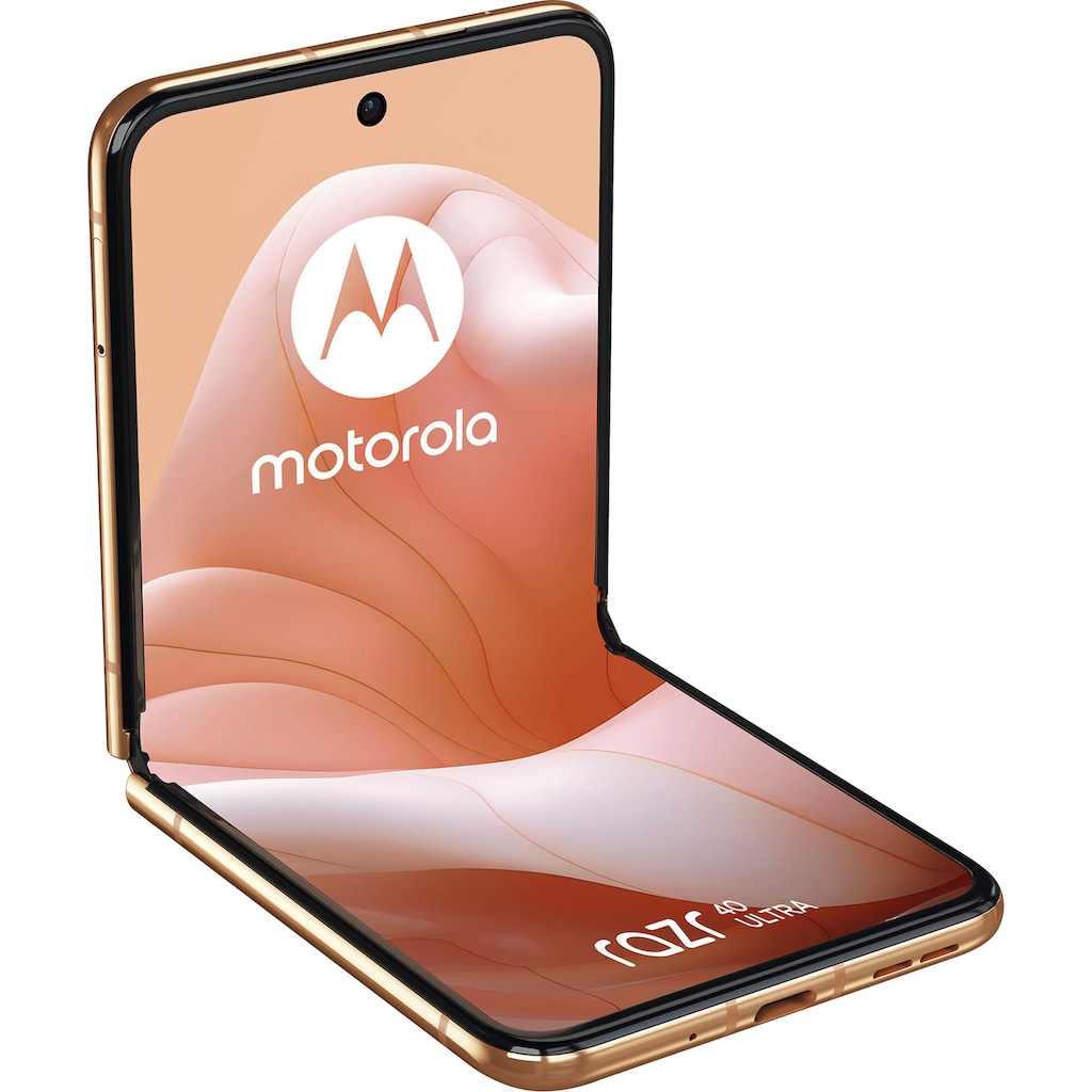Motorola Smartphone »Motorola razr40 ultra«, Peach Fuzz, 17,52 cm/6,9 Zoll, 256 GB Speicherplatz, 12 MP Kamera