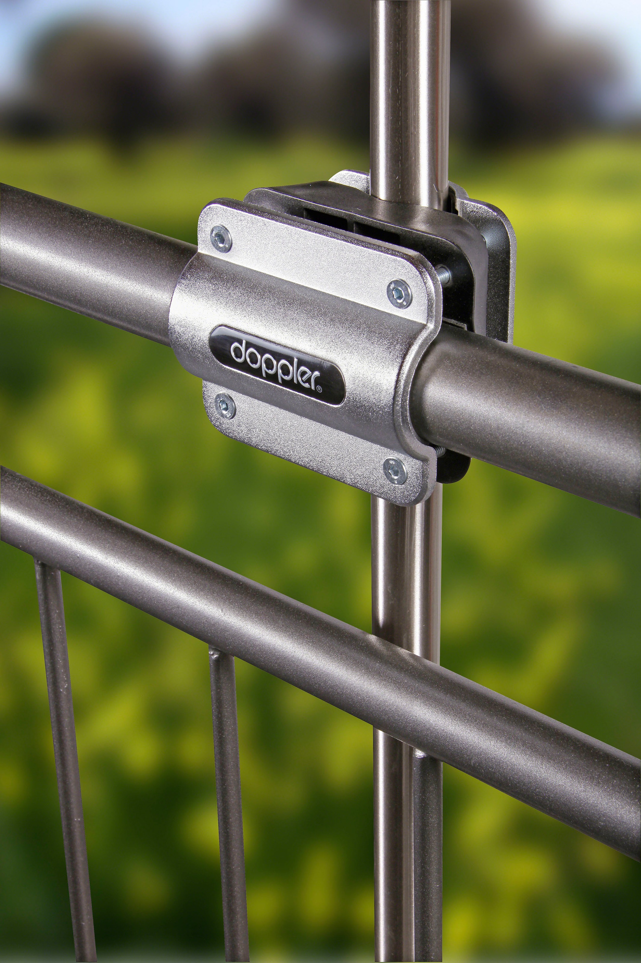 doppler® Schirmhalter »Vario, TOPSELLER!«, (1 tlg.), Balkonklammer zur stabilen Befestigung am Balkongeländer
