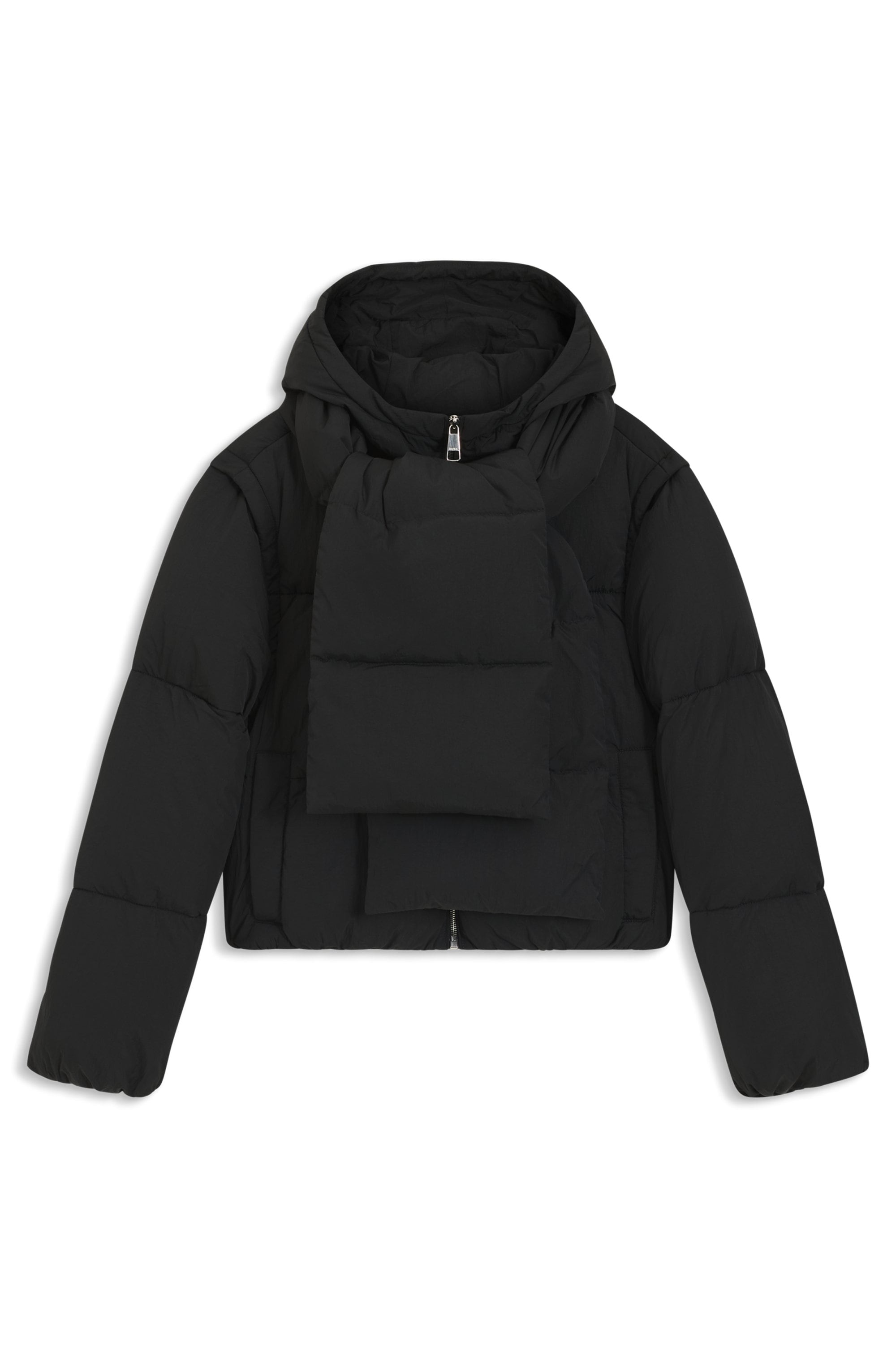 BOSS ORANGE Steppjacke »Polala Premium Damenmode«, (2 St.), mit Kapuze, mit abnehmbaren Ärmeln und Schal