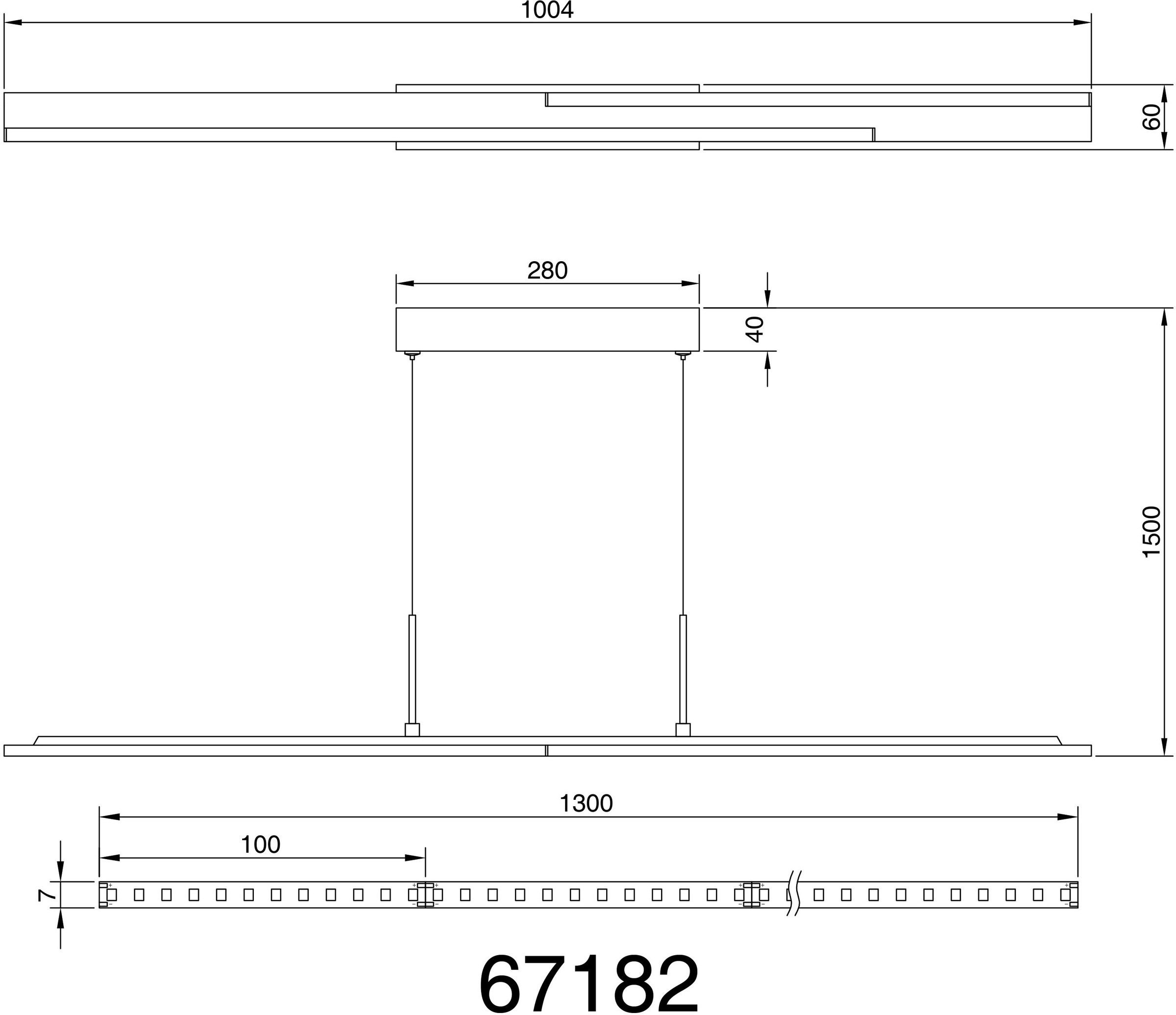 GLOBO LIGHTING LED Pendelleuchte »QUITO«, Leuchtmittel LED-Modul | LED fest integriert, Hängelampe/Hängeleuchte/Wohnzimmer/Esstisch/elegant