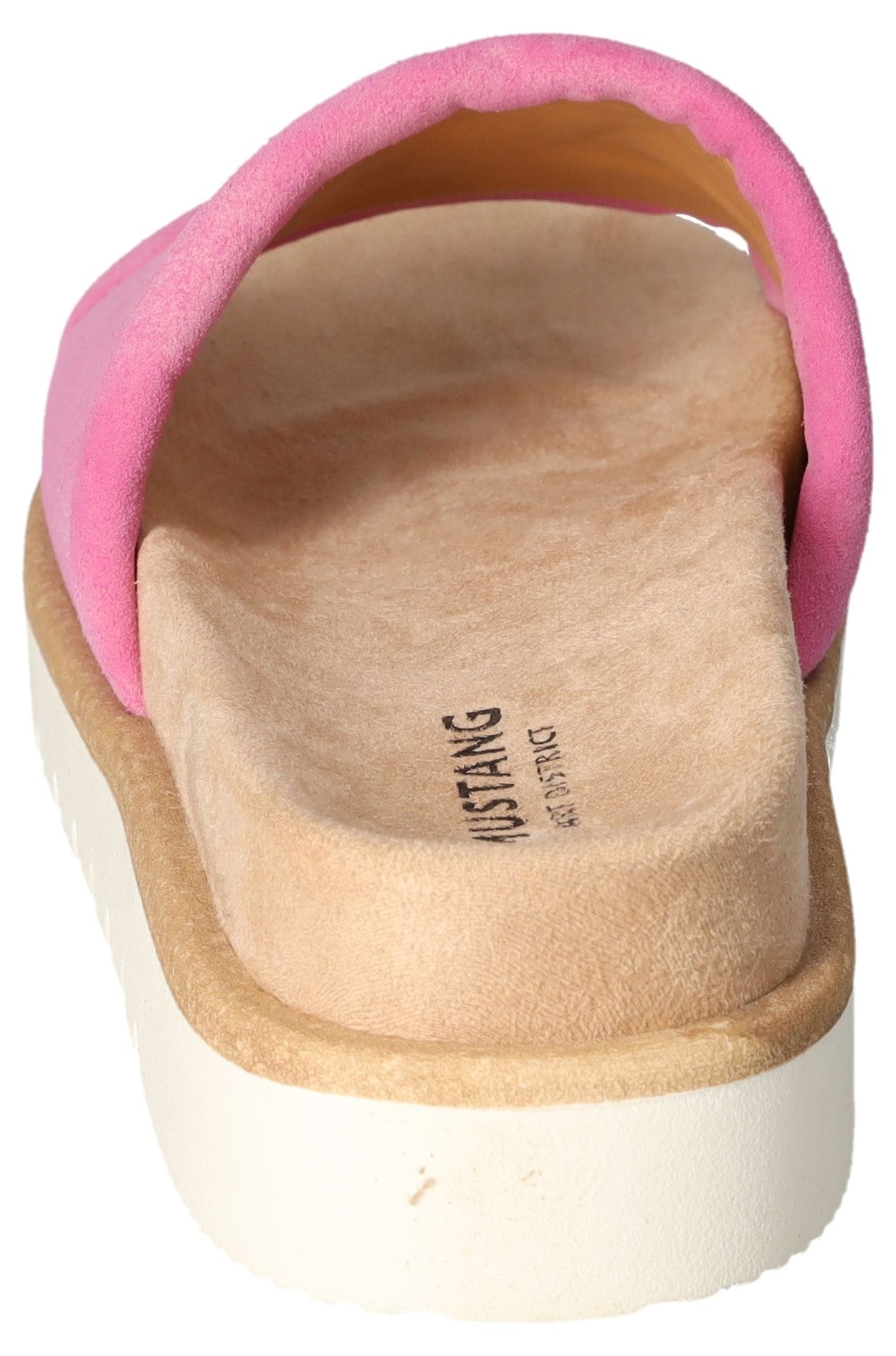 Mustang Shoes Pantolette, Sommerschuh, Schlappen, Poolslides mit Plateausohle