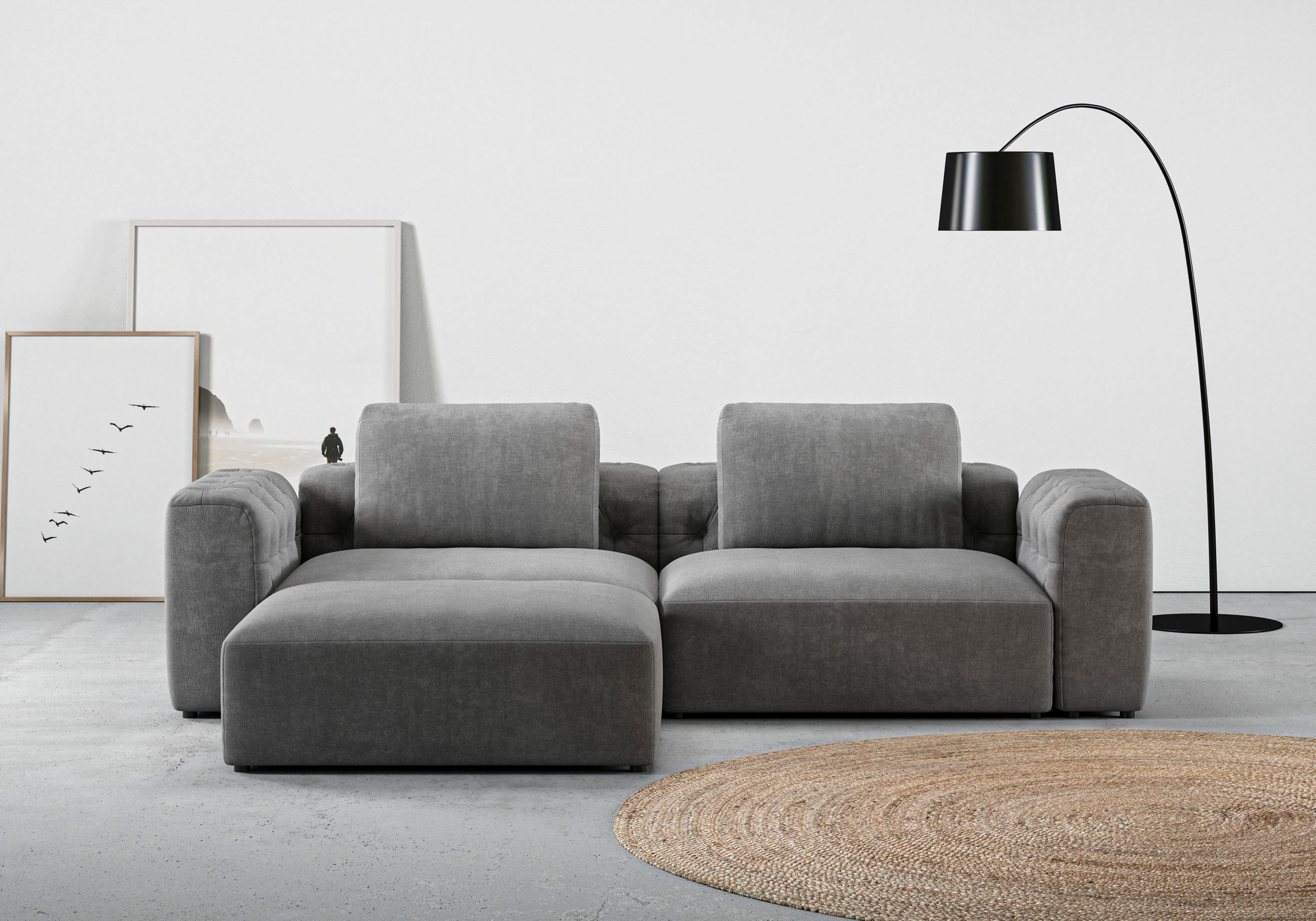 RAUM.ID Ecksofa »Cushid L-Form«, Modulset, bestehend aus 3 Teilen günstig online kaufen