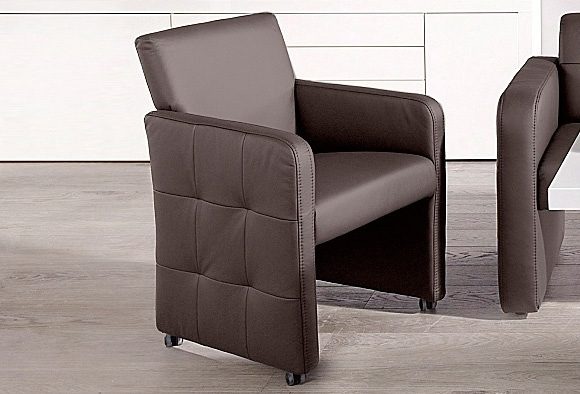 exxpo - sofa fashion Sessel »Barista, Loungesessel auf Rollen mit hoher Bod günstig online kaufen