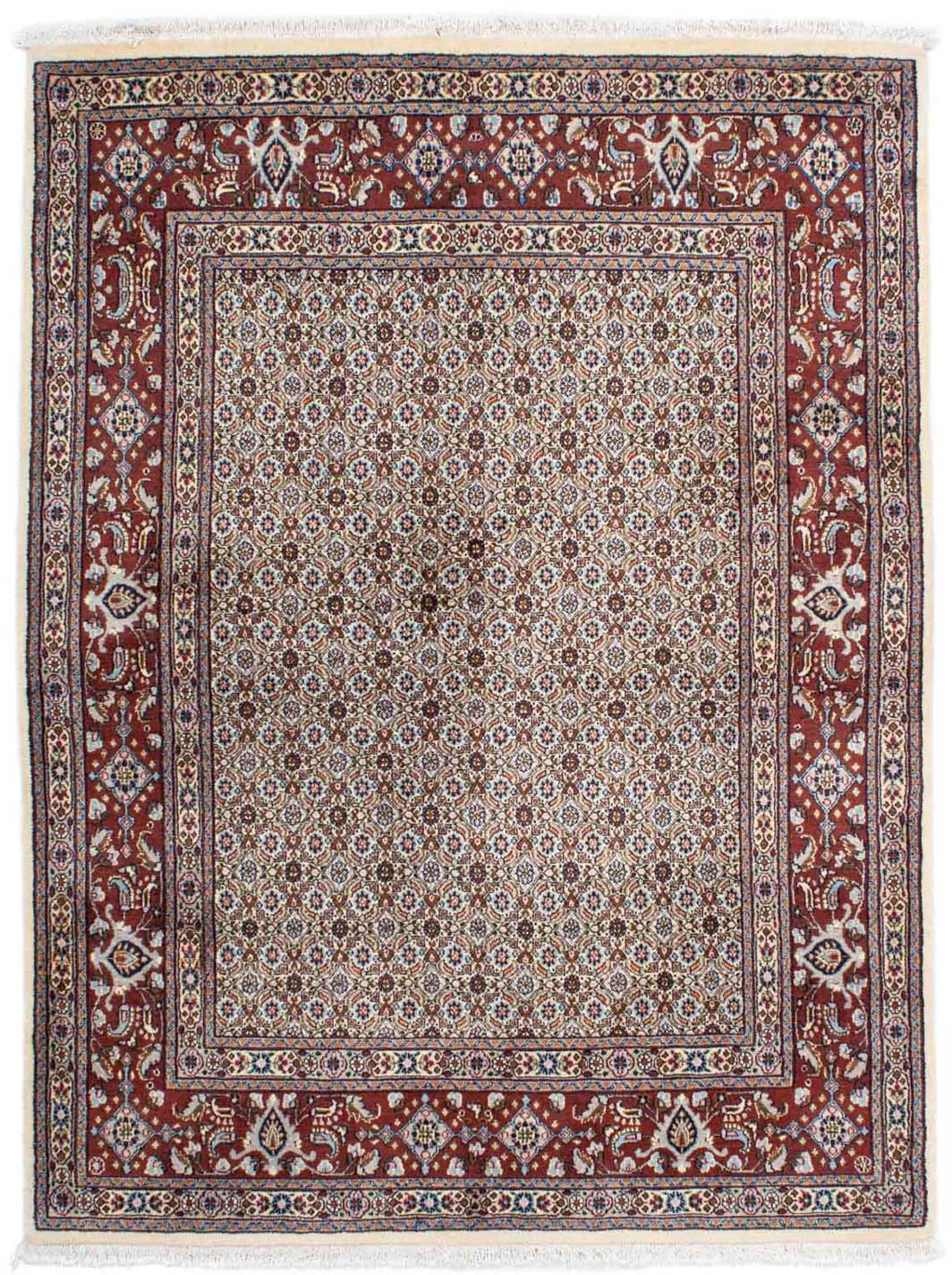 morgenland Wollteppich »Moud Stark Gemustert Beige 202 x 150 cm«, rechtecki günstig online kaufen