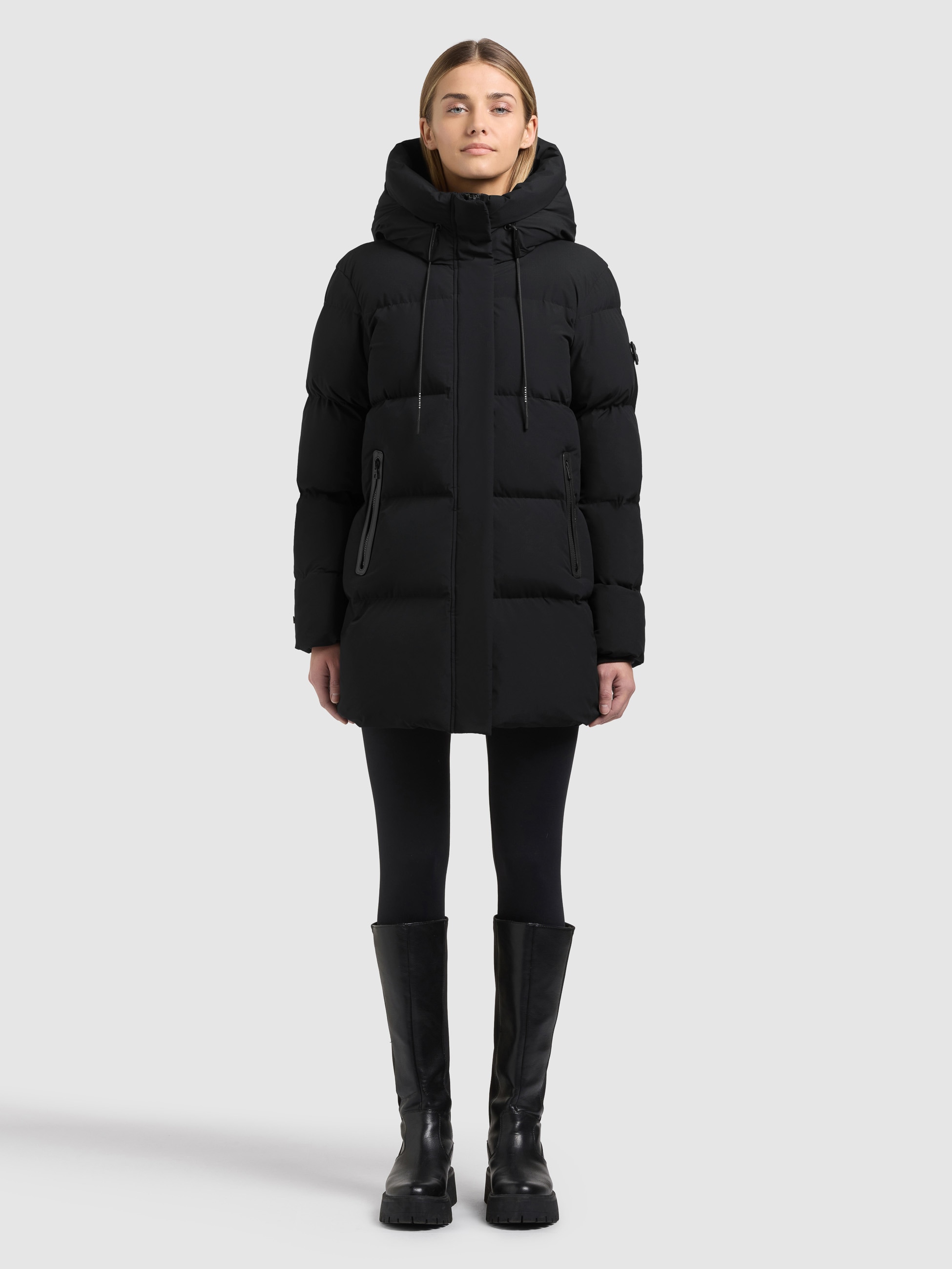 khujo Steppjacke »DROWN2 MATT« mit Kapuze Taschenbeutel mit Fleece