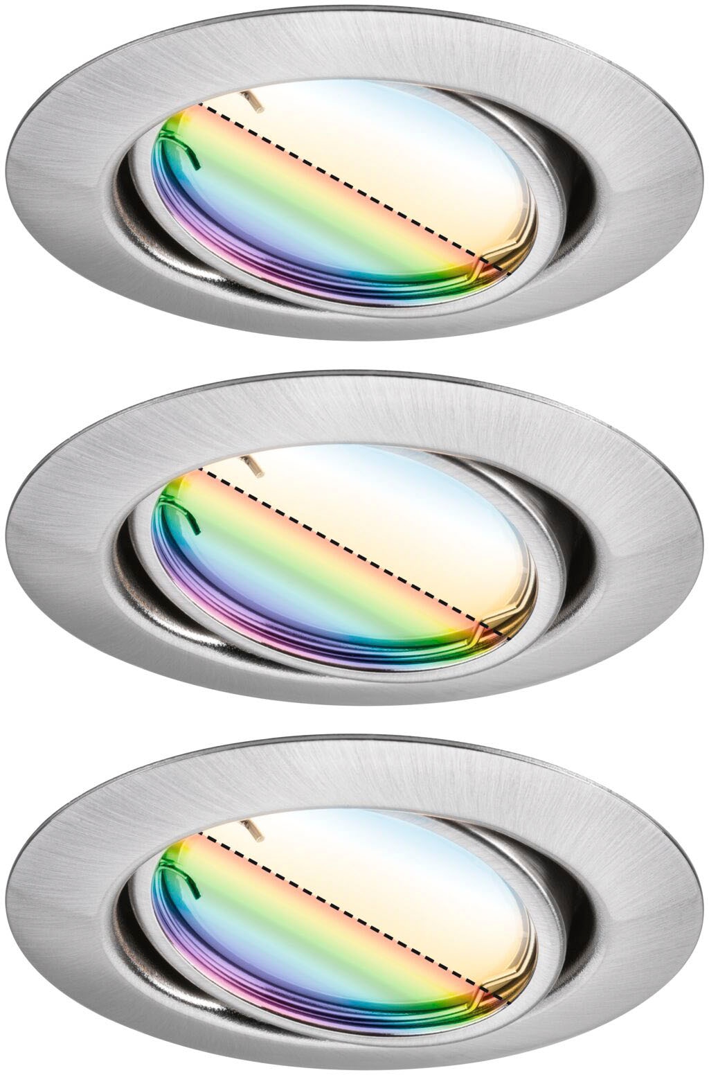 Paulmann LED Einbauleuchte »Base 3x420lm 230V«, 3 flammig, Zigbee Basisset