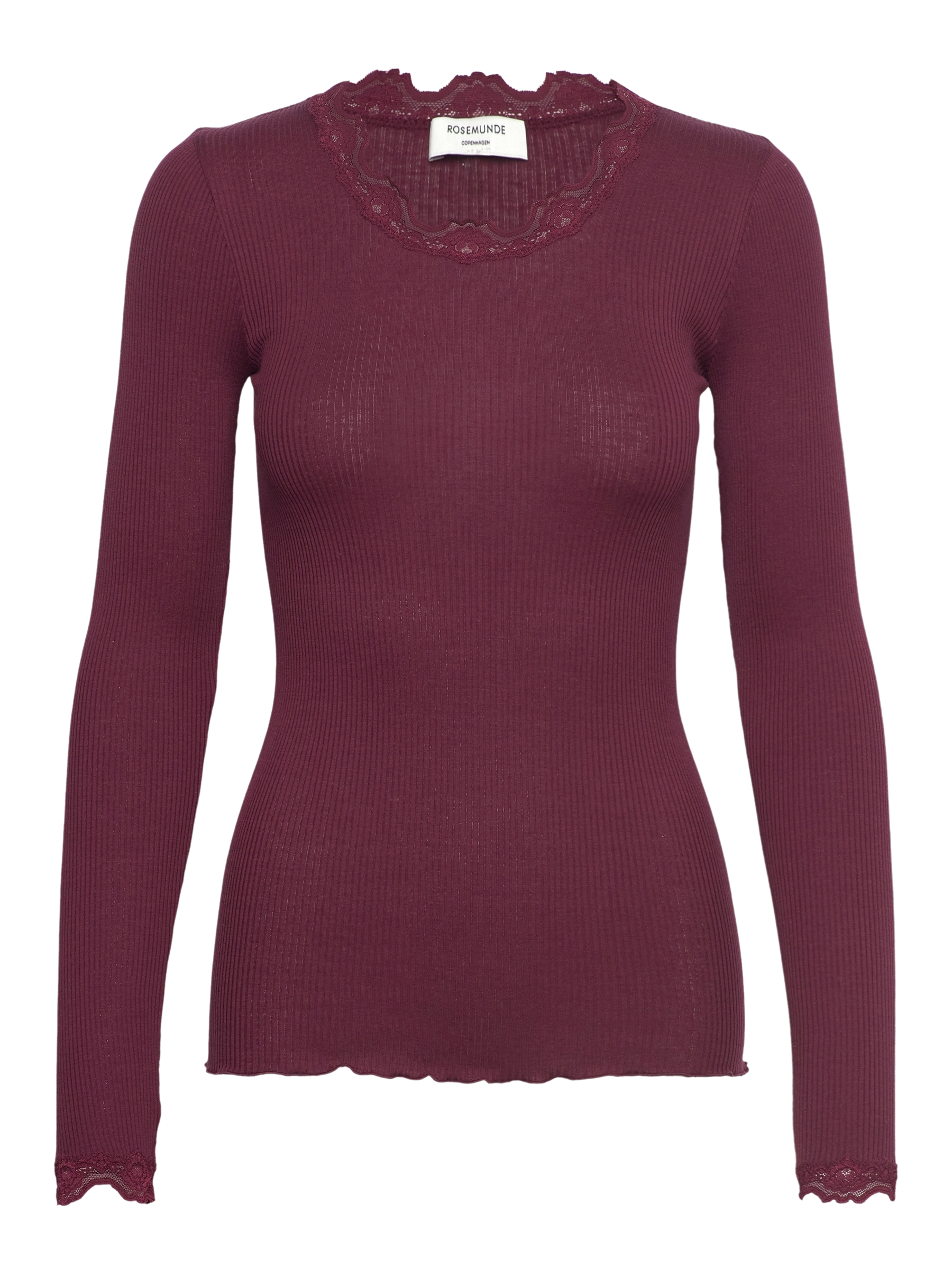 rosemunde Longsleeve »Babette silk shirt« Langarm, mit Spitze, feminin, bequem, Seidenmix