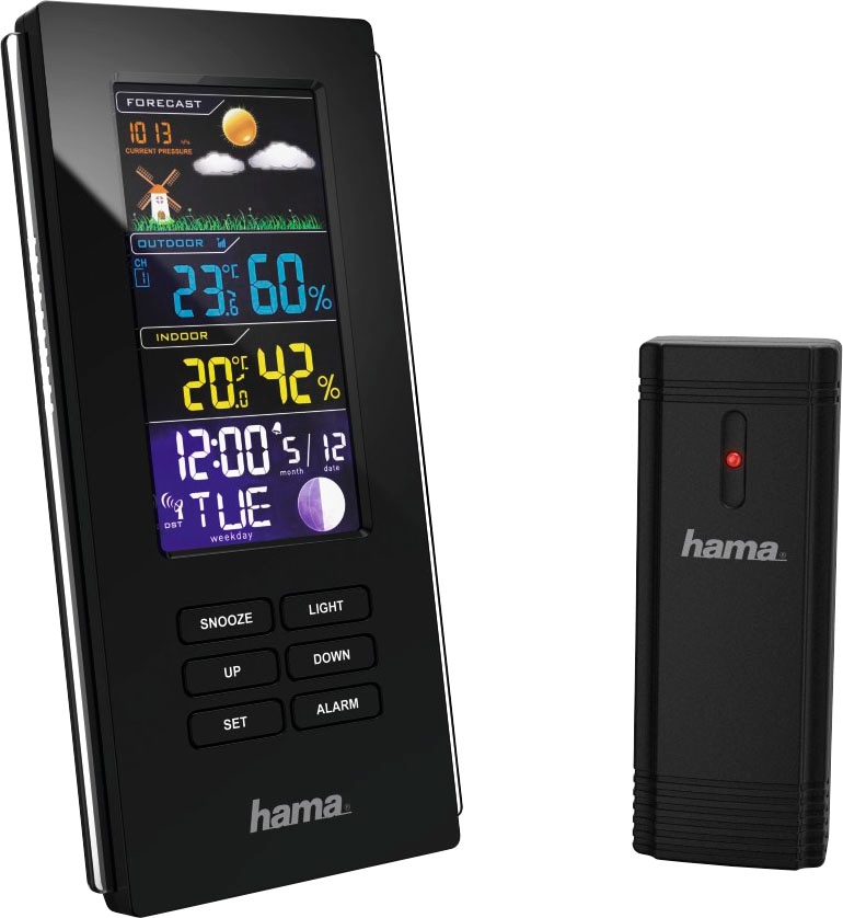 Hama Wetterstation »Außensensor, Funk, Innen-/Außentemperatur, im Wettervorhersage«, Innen-/Außentemperatur, Außensensor, %Sale Funk, jetzt Wettervorhersage
