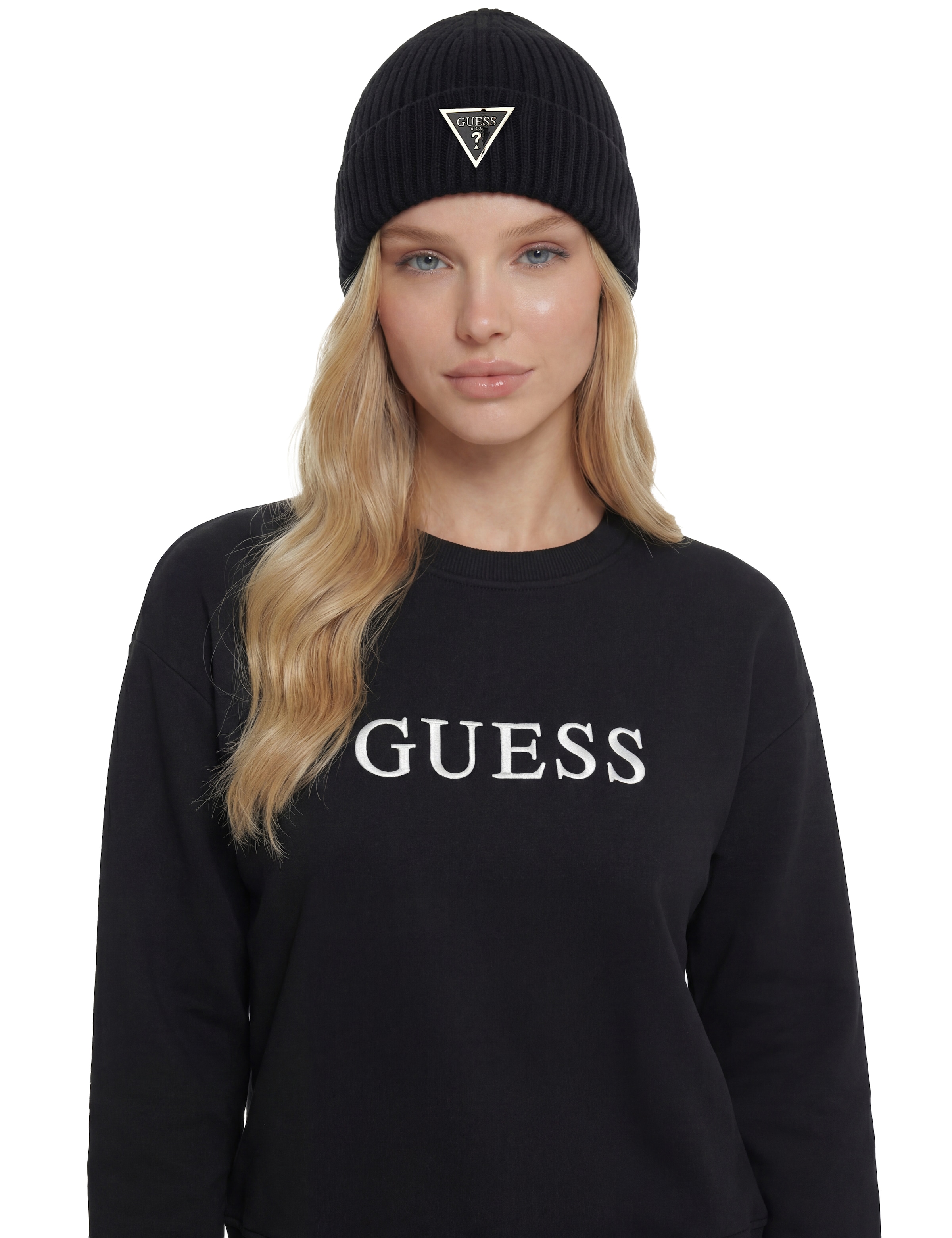 Guess Sweatshirt »SOFIA ROUND NECK«, mit gesticktem Logoschriftzug, Baumwollmix
